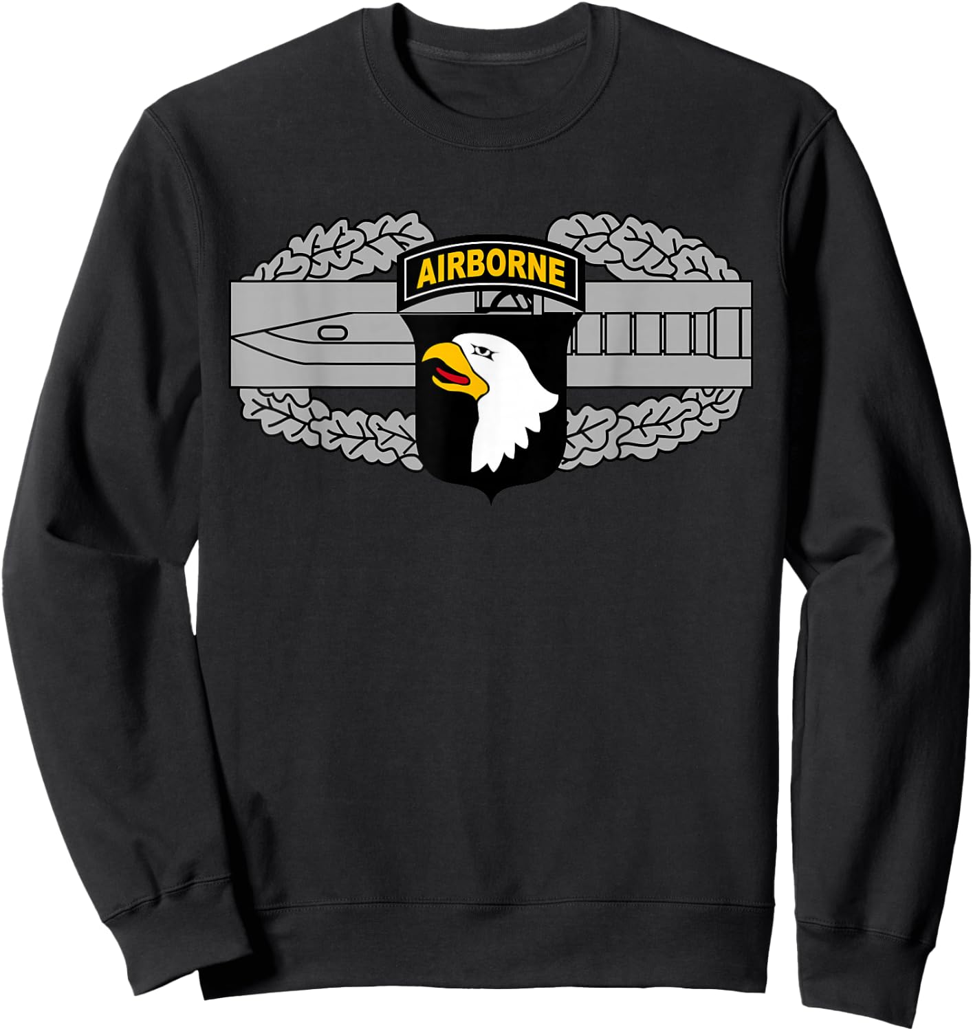 101st Airborne Patch - Combat Action Badge (CAB) Sweatshirt - Sweatshirt | Black