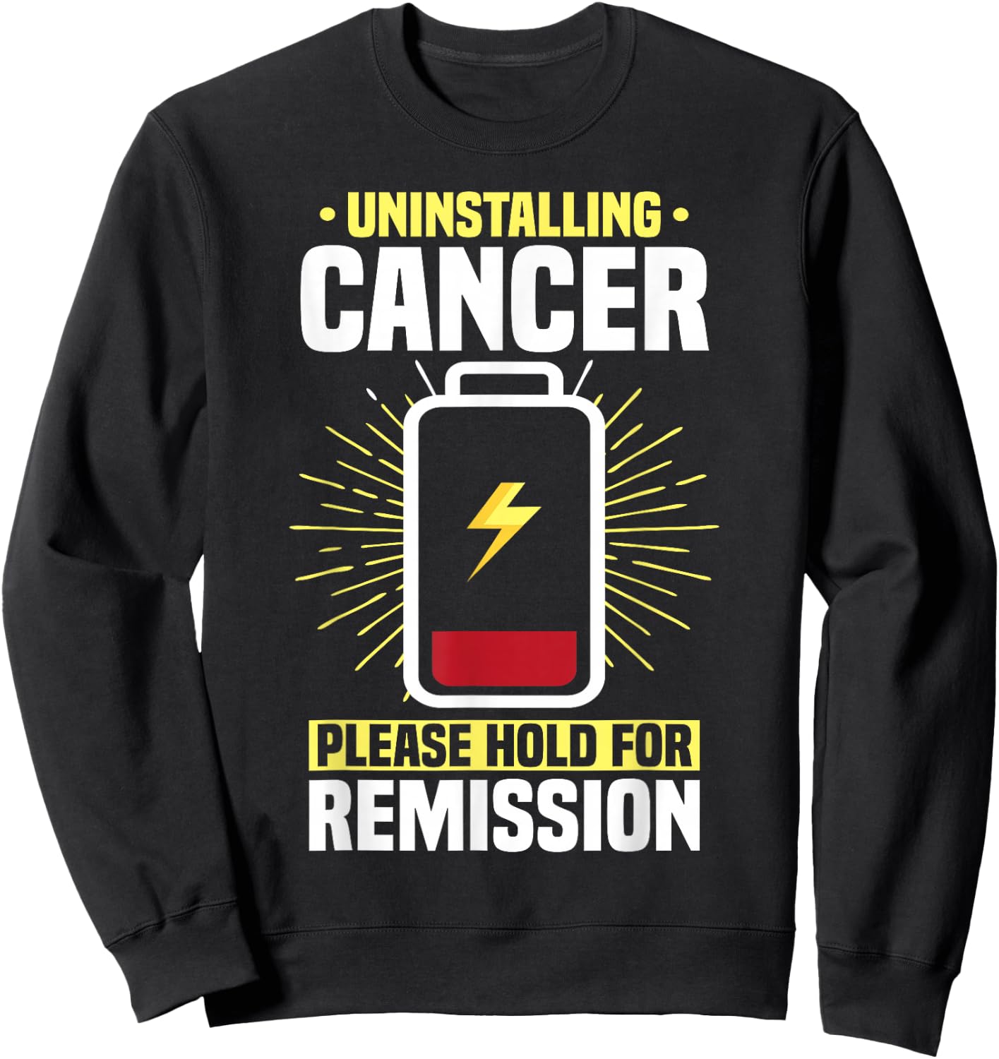 Warrior Chemotherapy Chemo Fighter Sweatshirt - Sweatshirt | Black
