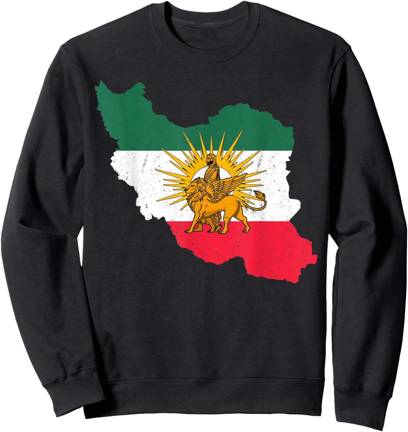 Shir o Khorshid Iran Persia Persian Fars Iranian Lion Sweatshirt - Sweatshirt | Black
