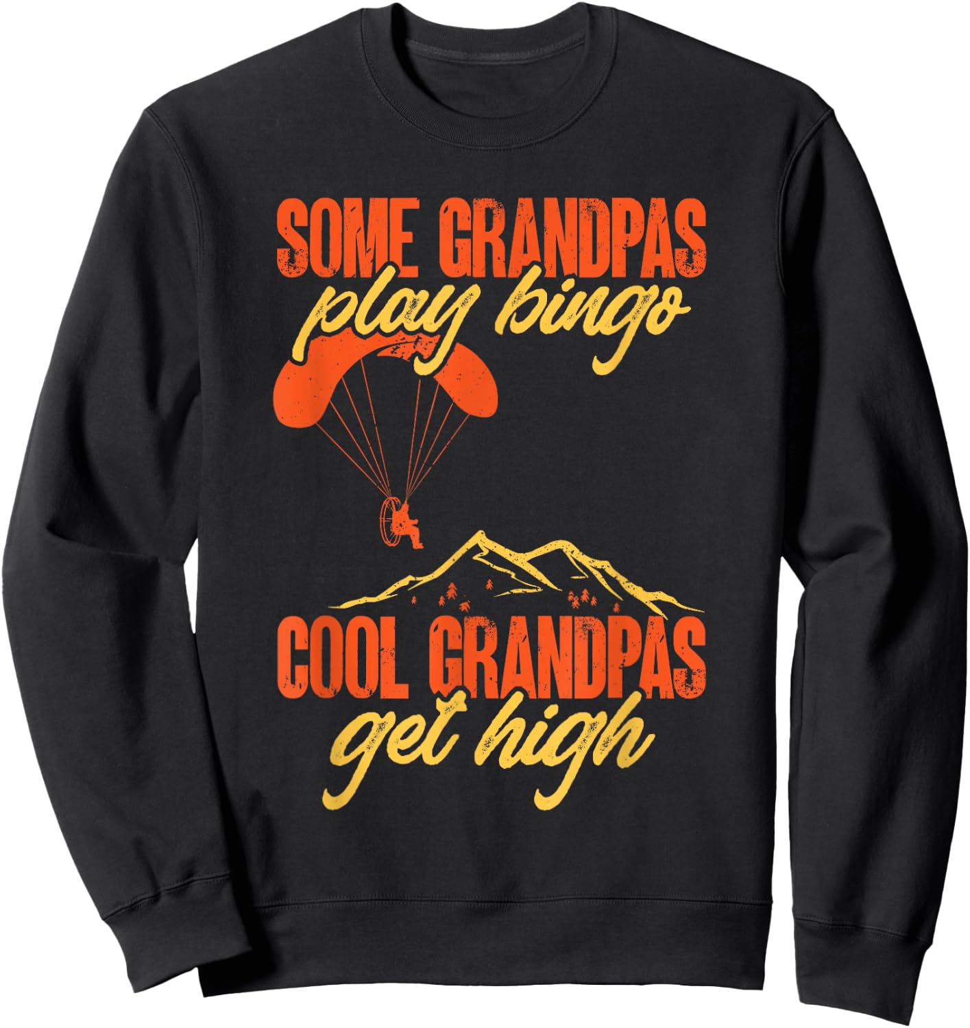 Parasol Flying Motorised Paraglider Sweatshirt - Sweatshirt | Black
