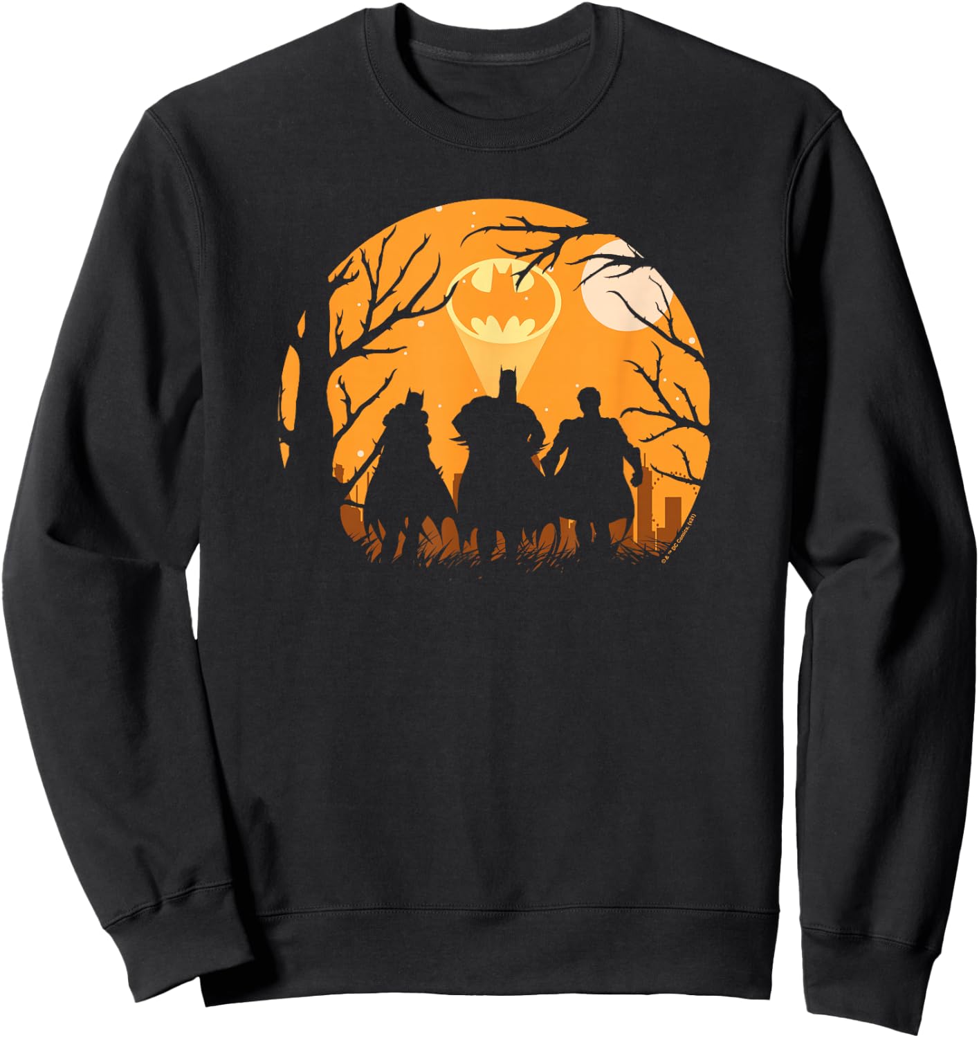 DC Comics Batman Halloween Logo Group Shot Sweatshirt - Sweatshirt | Black