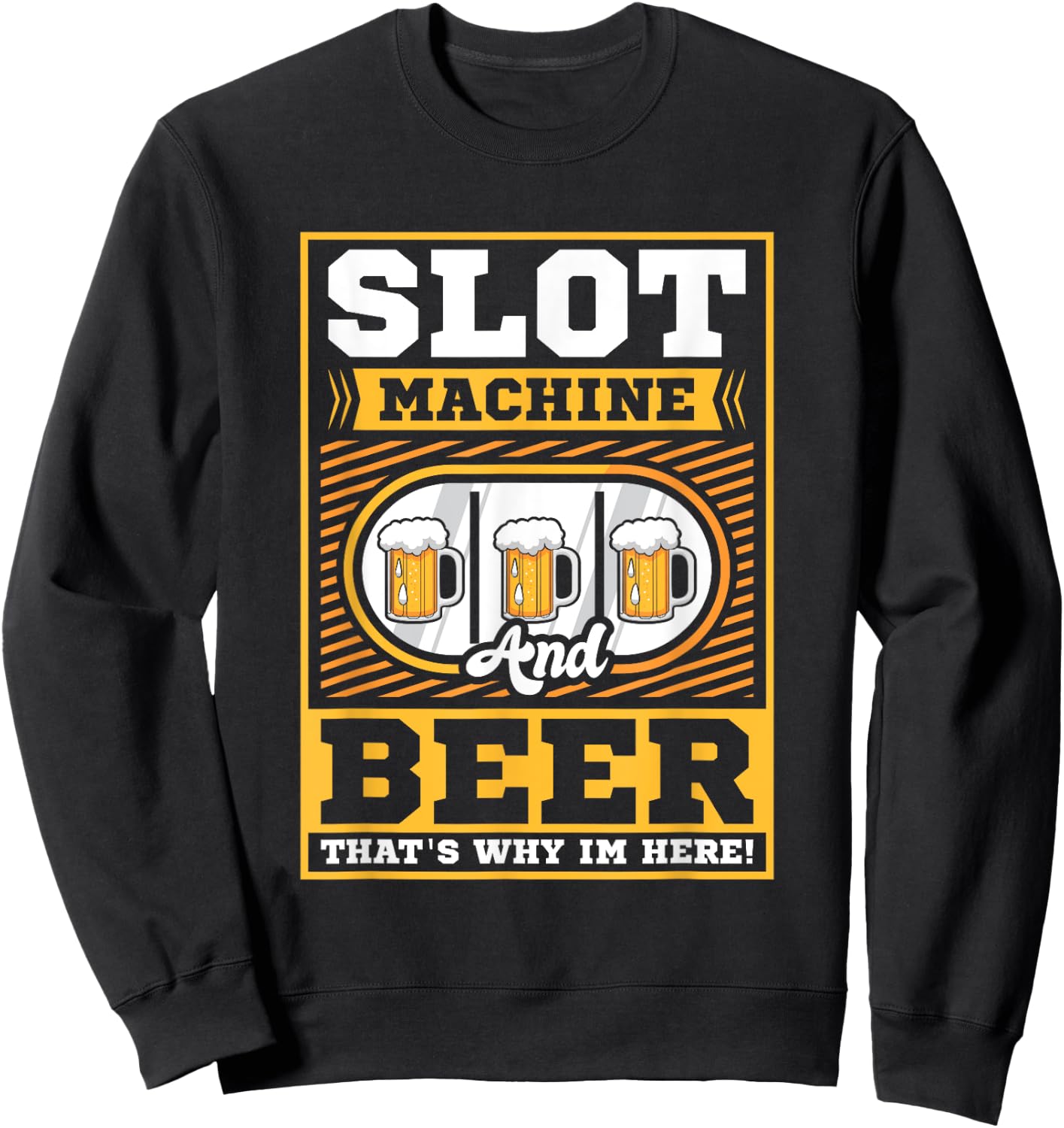 Casino Costume - Slot Machine and Beer Sweatshirt - Sweatshirt | Black