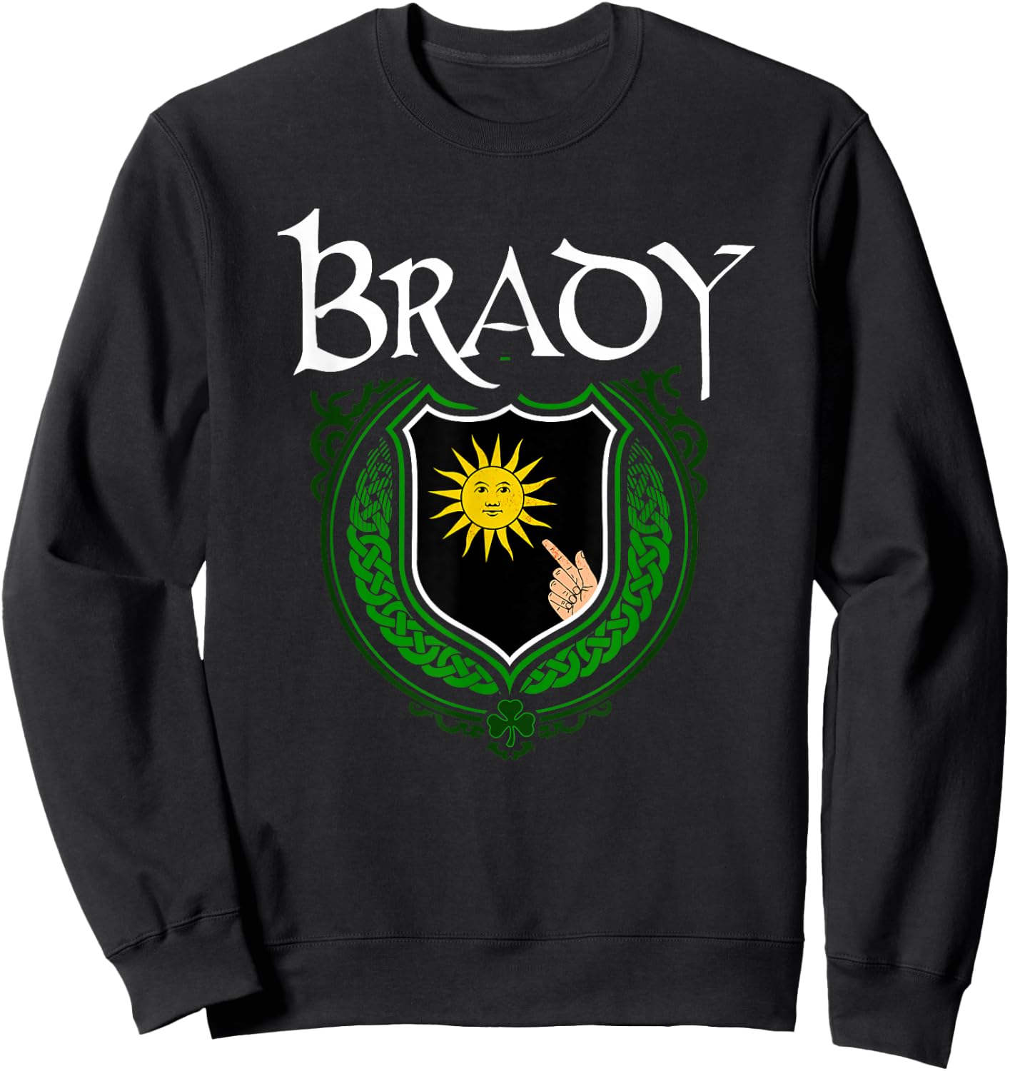 Brady Surname Irish Clan Tartan Badge Ireland Sweatshirt - Sweatshirt | Black