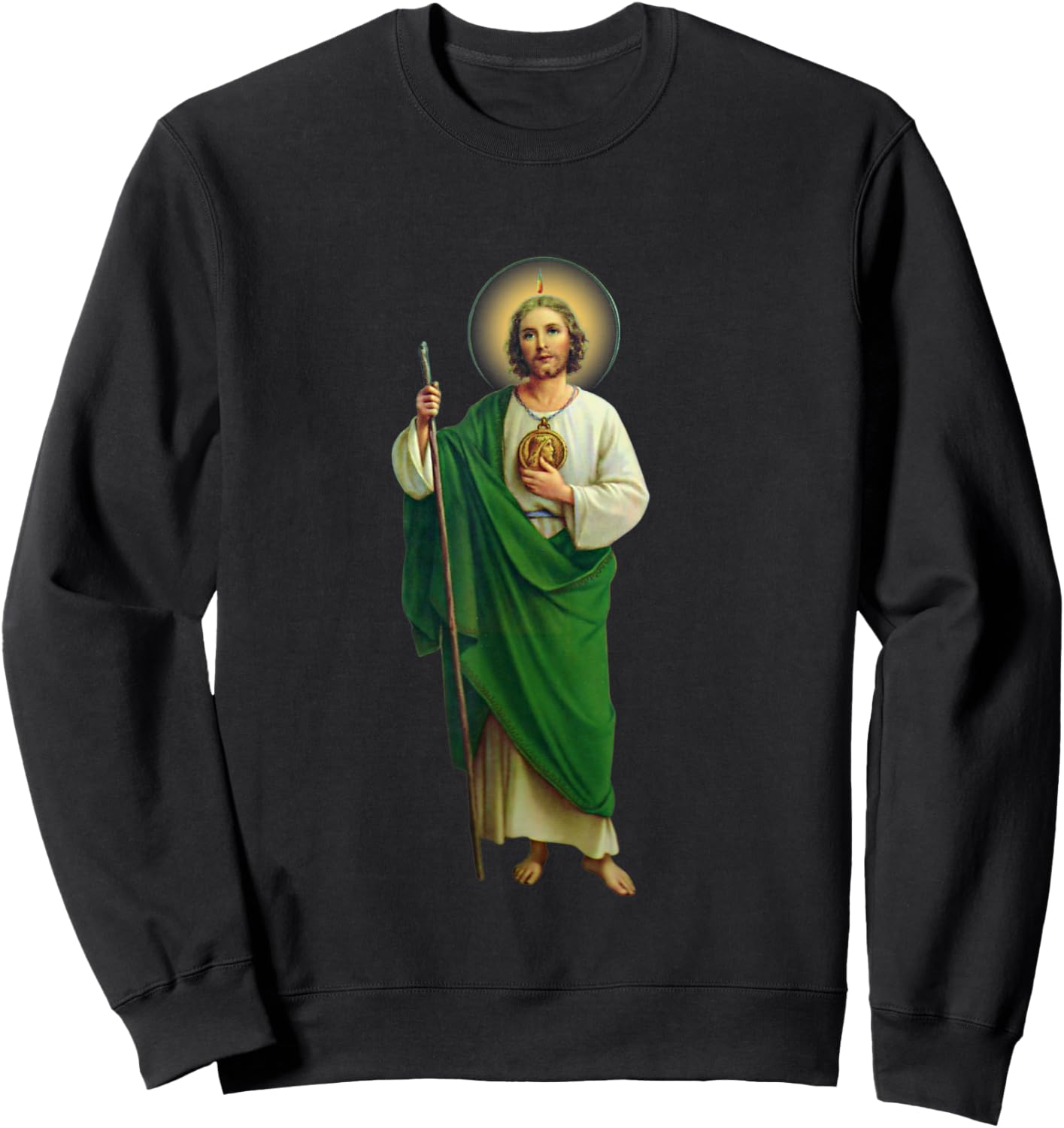 San Judas Tadeo Saint Jude Thaddeus Sweatshirt - Sweatshirt | Black