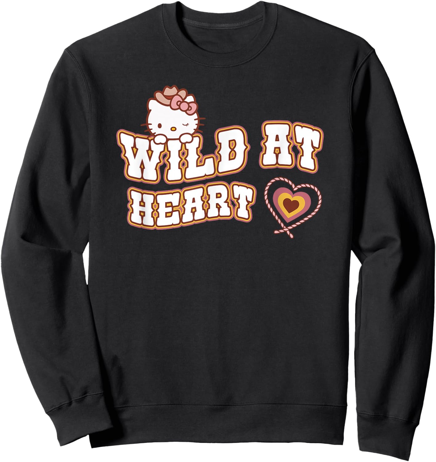 Hello Kitty Wild At Heart Sweatshirt - Sweatshirt | Black