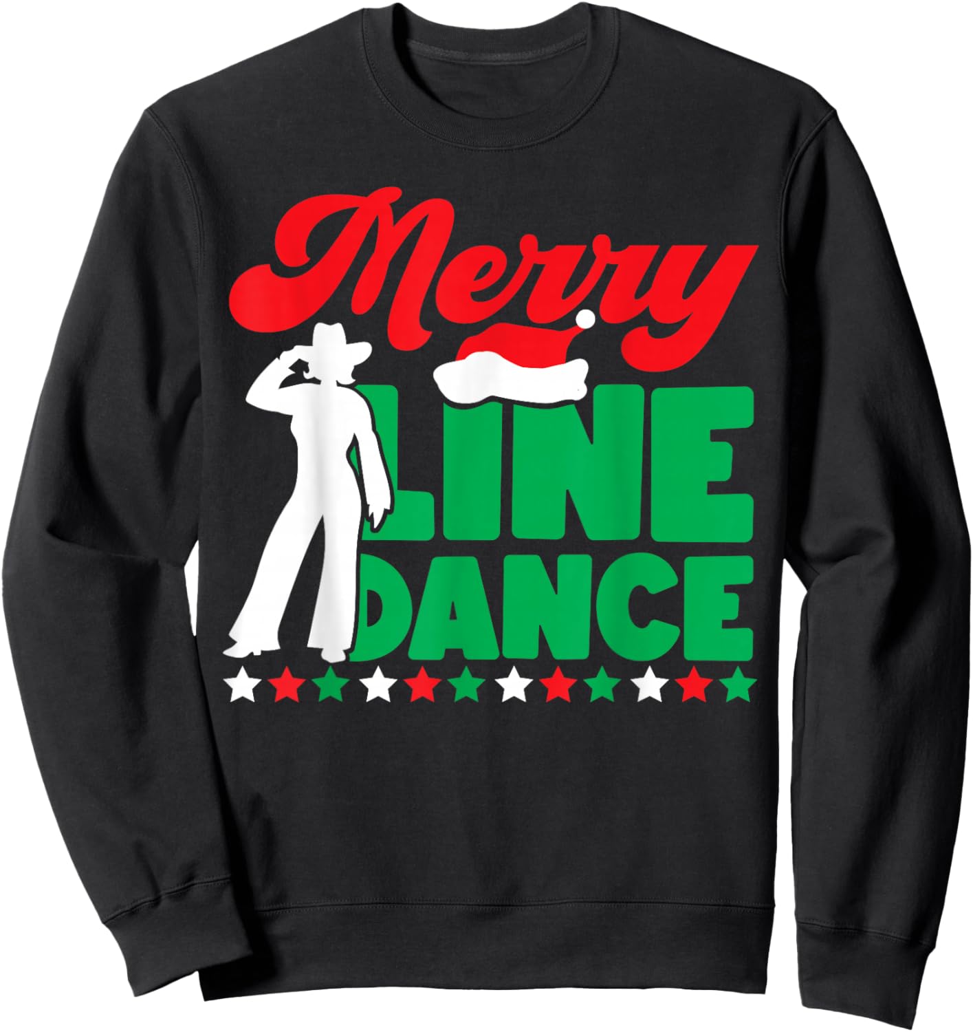 Line Dancing Dance Teacher Christmas Merry Line Dance Sweatshirt - Sweatshirt | Black