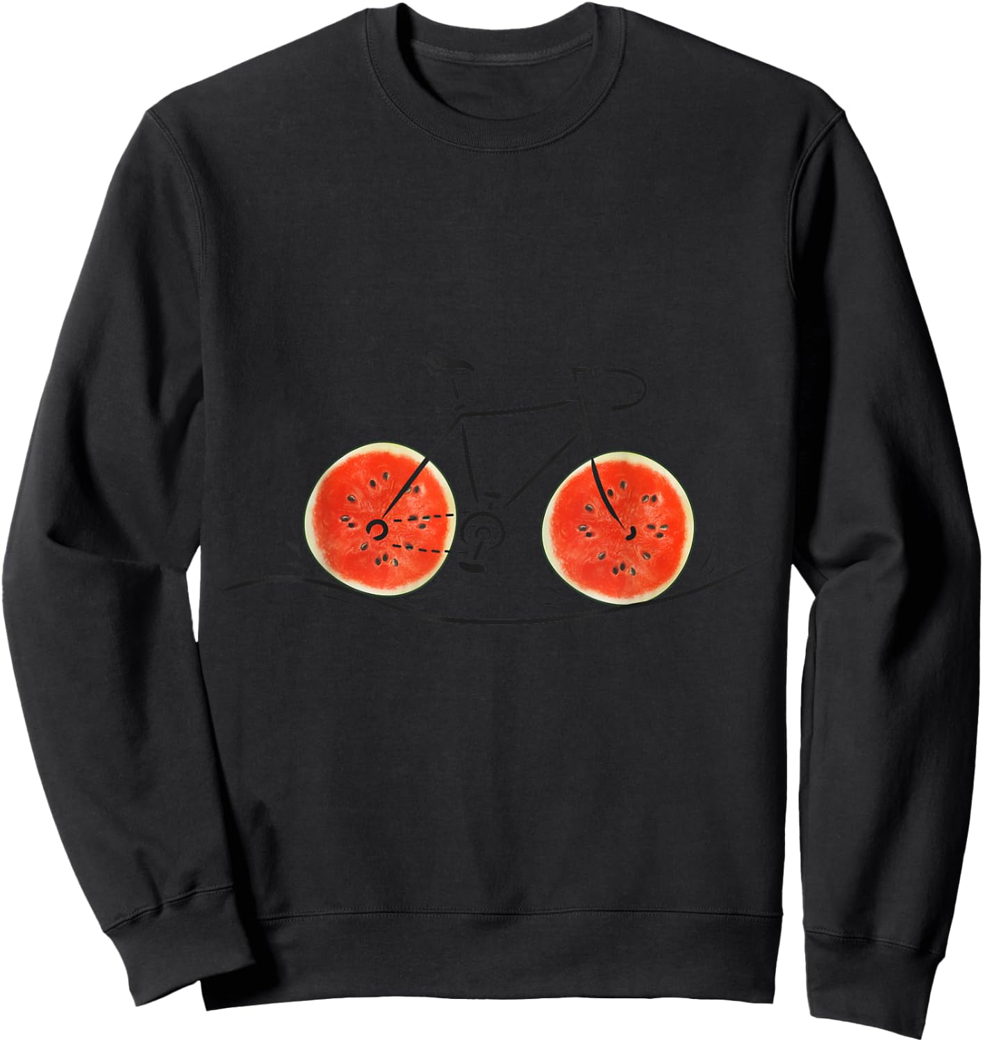 Fruity Bicycle watermelon Lover MTB Biker Sweatshirt - Sweatshirt | Black
