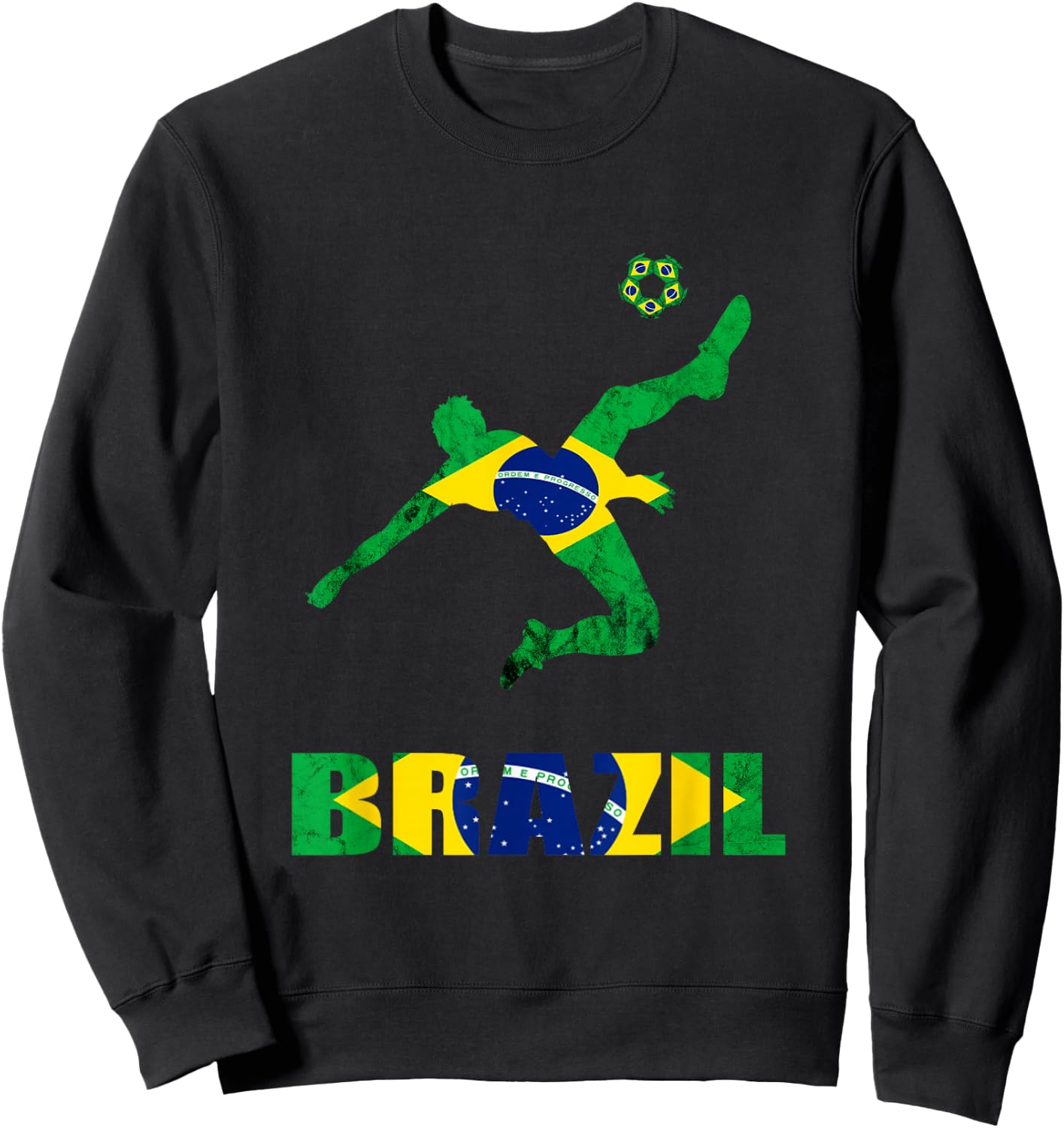Brazil Soccer Brazilian Football Player Brasileiro Player Sweatshirt - Sweatshirt | Black