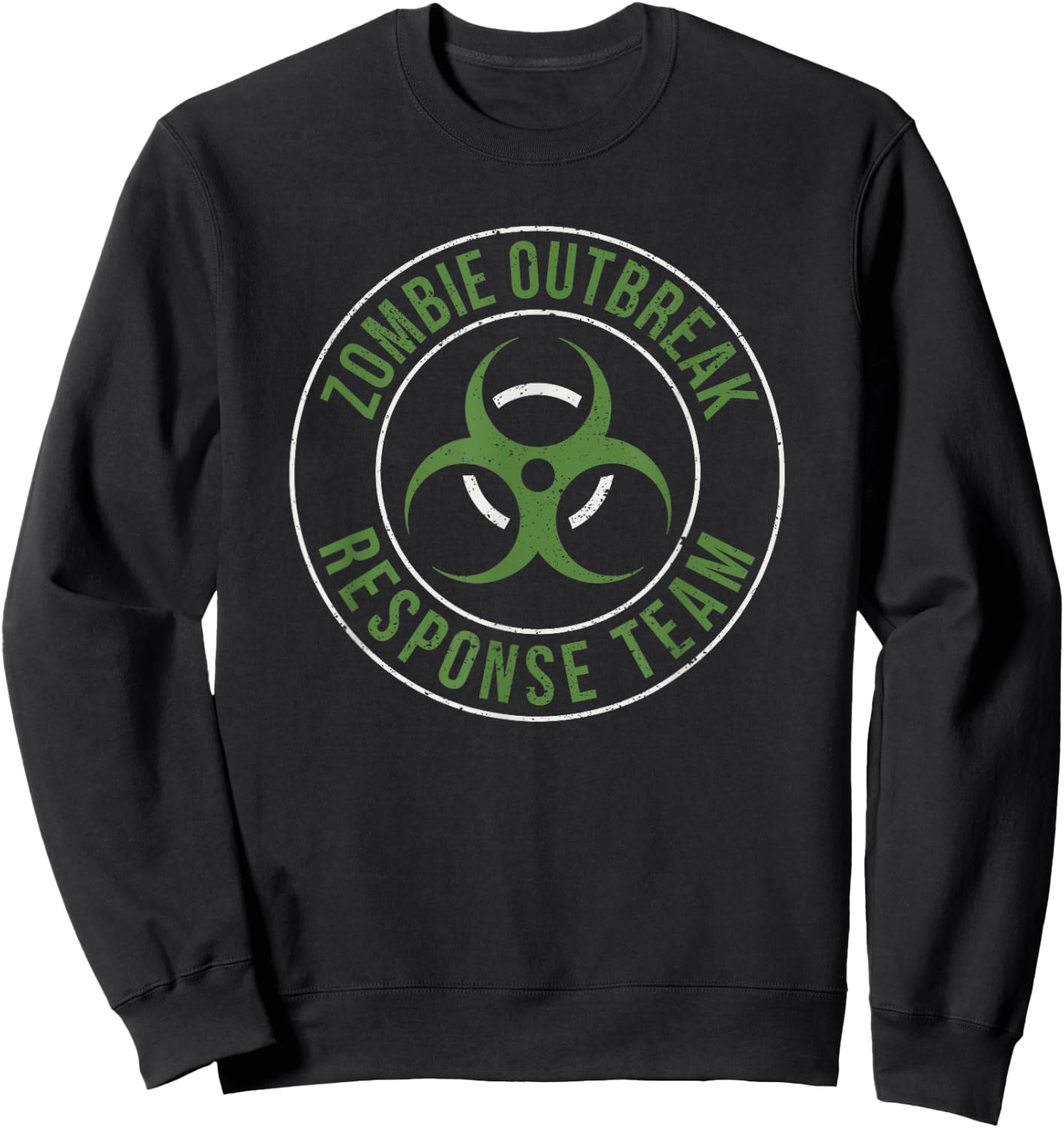 Zombie Outbreak Response Team Halloween Apocalypse Gas Mask Sweatshirt - Sweatshirt | Black