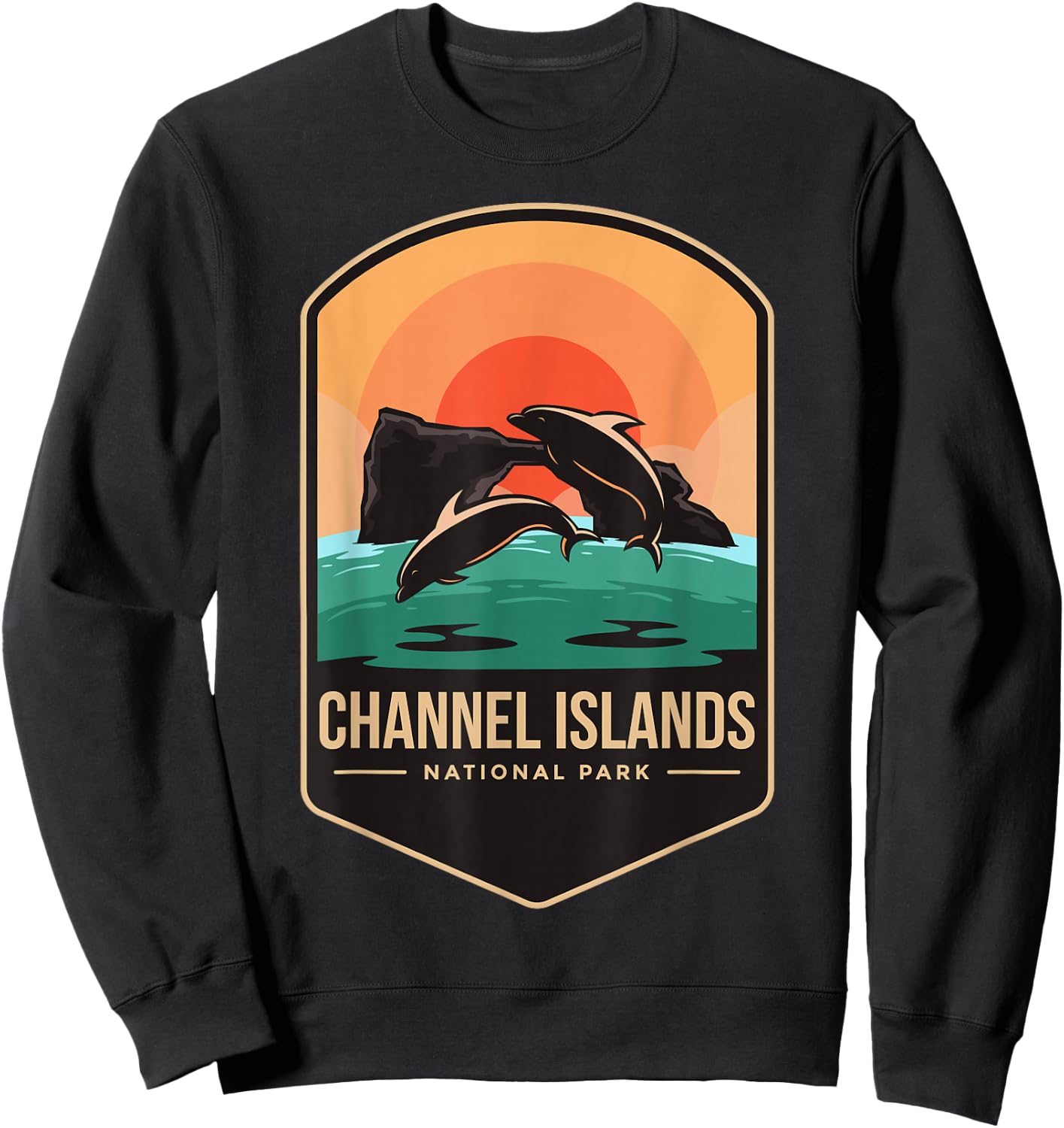 Channel Islands National Park 1980 California Sweatshirt - Sweatshirt | Black