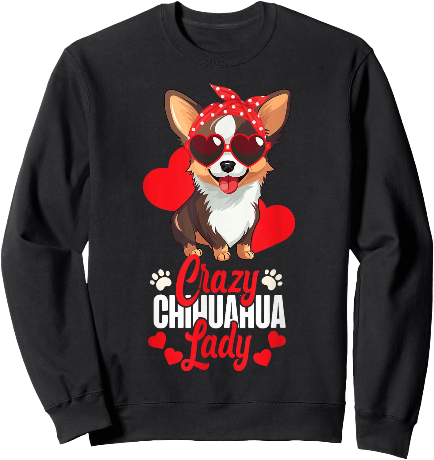 Chihuahua Chihuahueño Crazy Chihuahua Lady Sweatshirt - Sweatshirt | Black