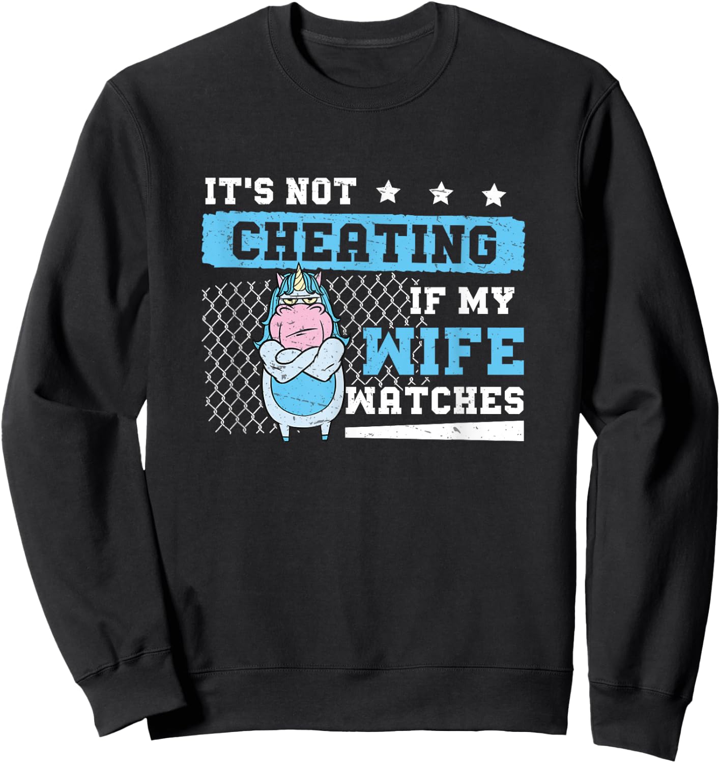 It's Not Cheating If My Wife Watches Funny Polyamory Couple Sweatshirt - Sweatshirt | Black