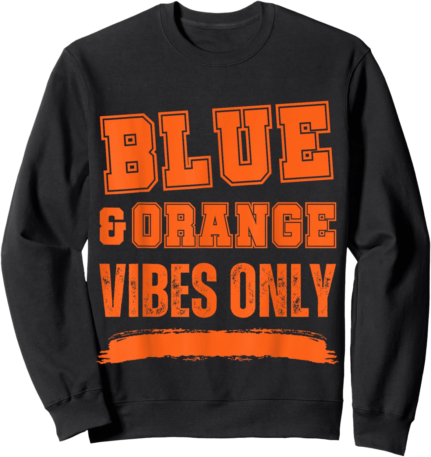 Blue and Orange Game Day Sweatshirt - Sweatshirt | Black