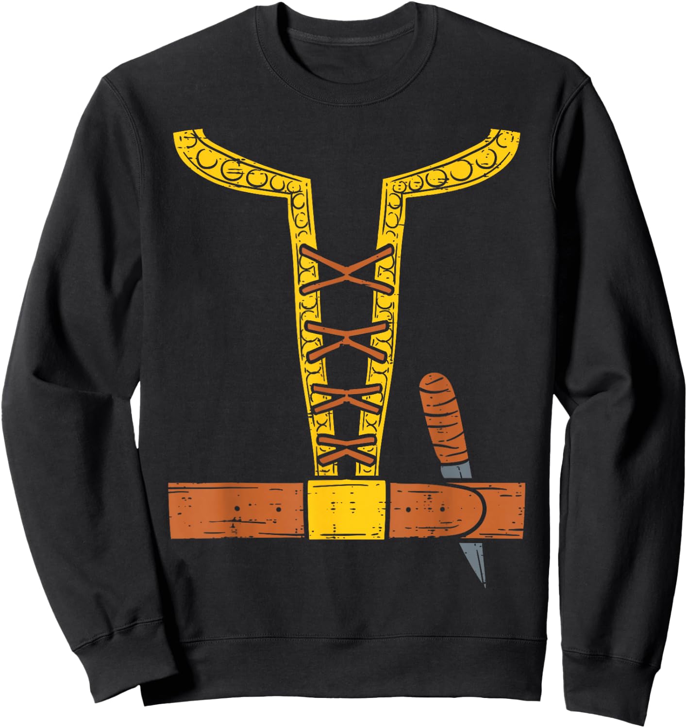 Viking Costume Easy Lazy Dane North Halloween Boys Men Sweatshirt - Sweatshirt | Black