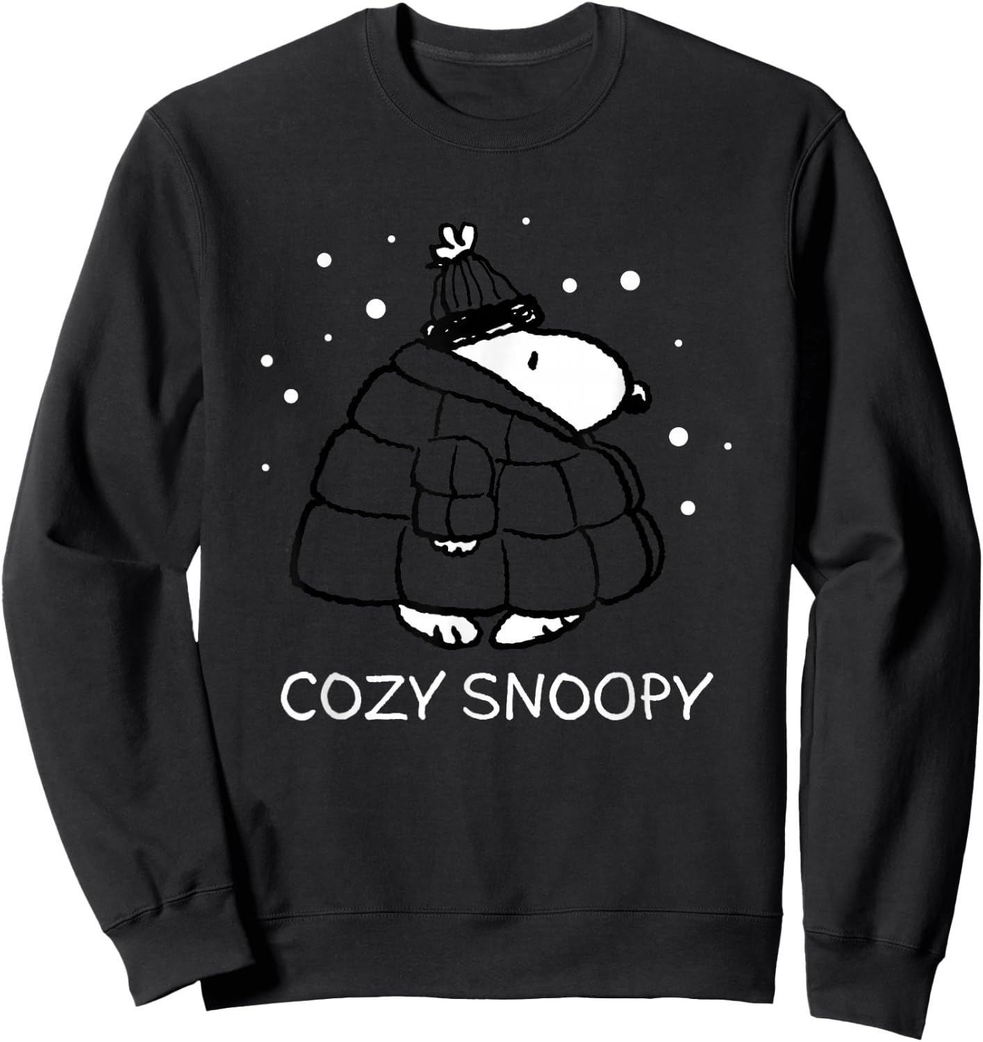 Peanuts - Cozy Snoopy Sweatshirt - Sweatshirt | Black