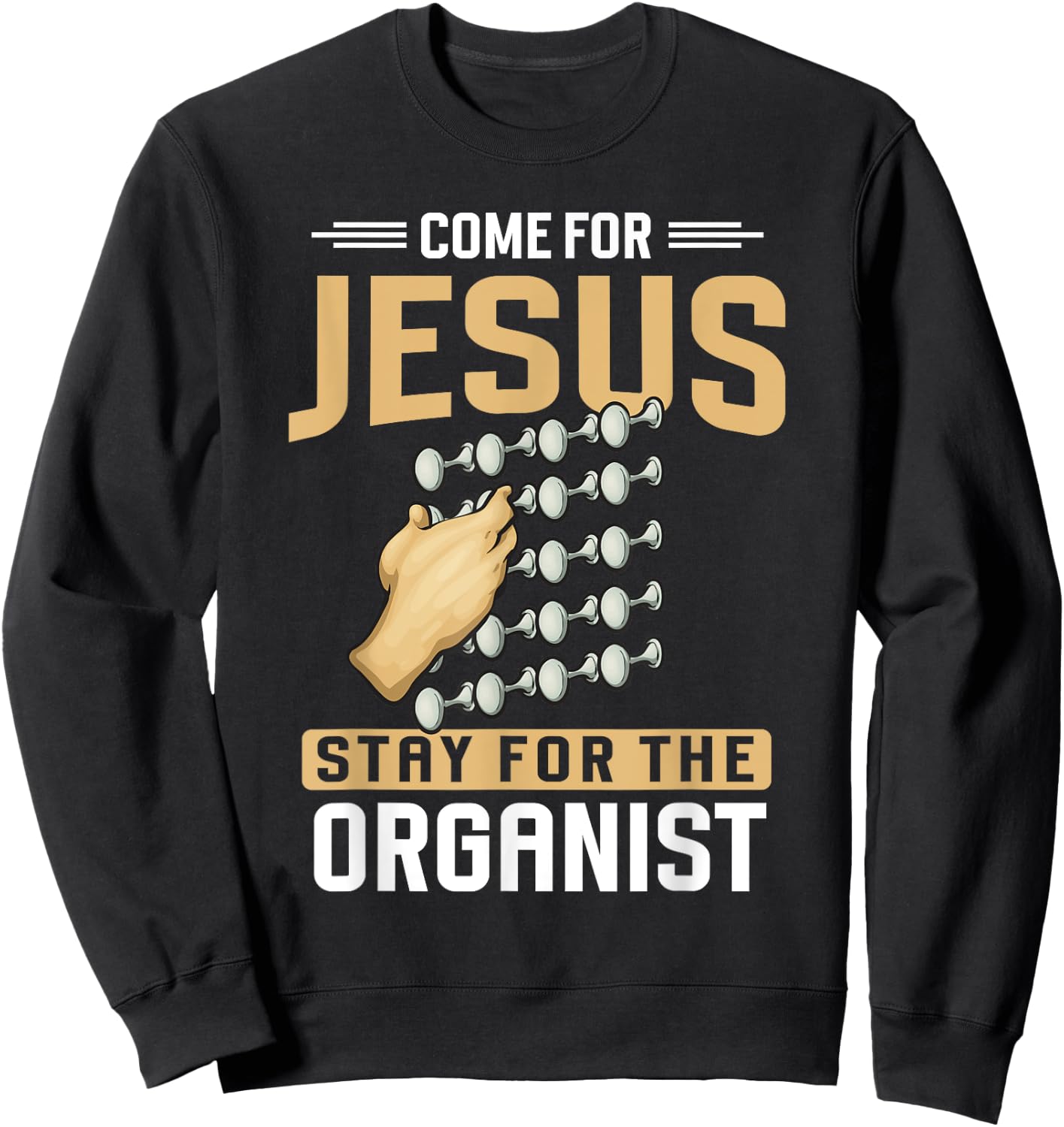 Pipe Organ Instrument Player Church Organist Sweatshirt - Sweatshirt | Black