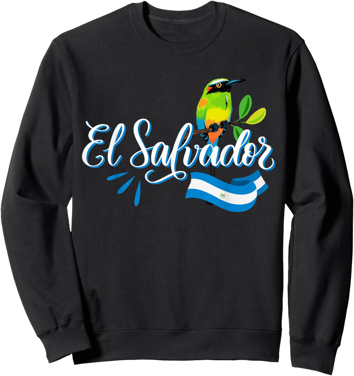 Vos Solo Sos Paja Salvadoran Slang El Salvador Flag Torogoz Sweatshirt - Sweatshirt | Black
