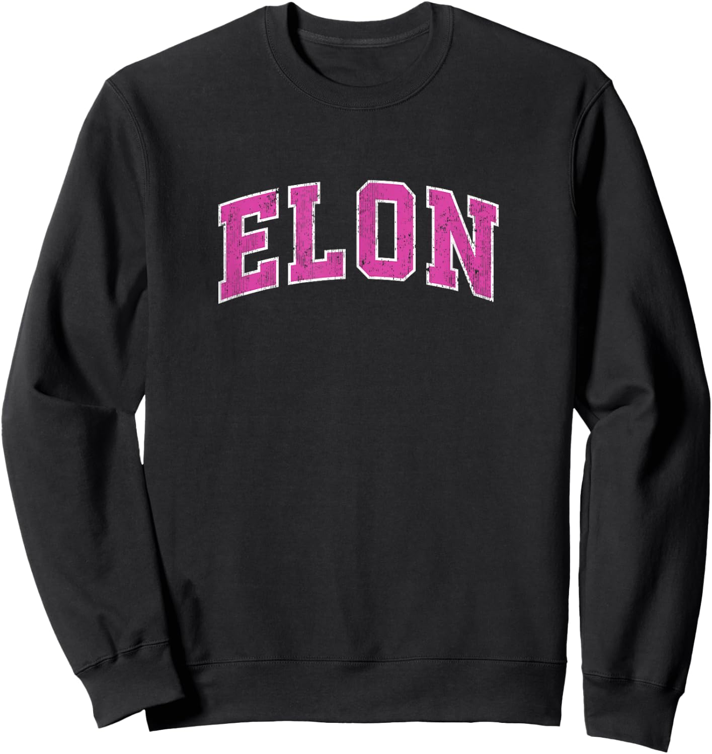 Elon North Carolina NC Vintage Sports Design Pink Design Sweatshirt - Sweatshirt | Black