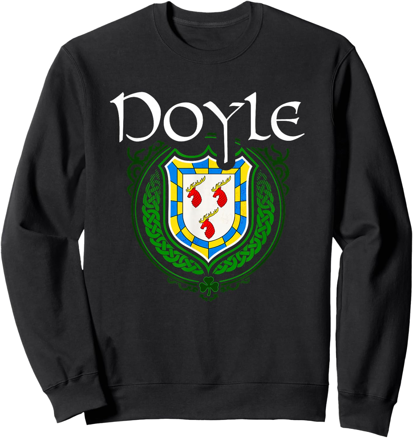 Doyle Surname Irish Clan Tartan Badge Ireland Sweatshirt - Sweatshirt | Black