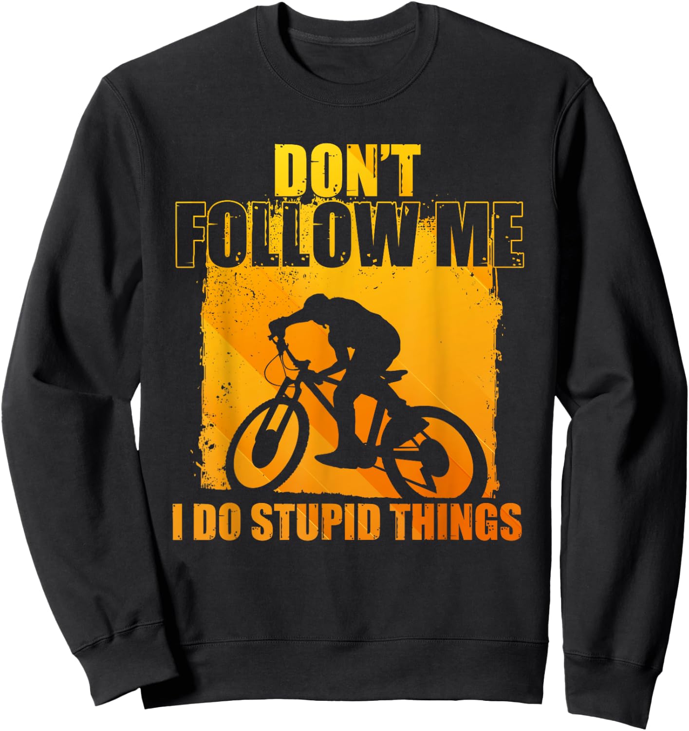 Funny Mountain Biking Art Women Cycling Downhill MTB Sweatshirt - Sweatshirt | Black