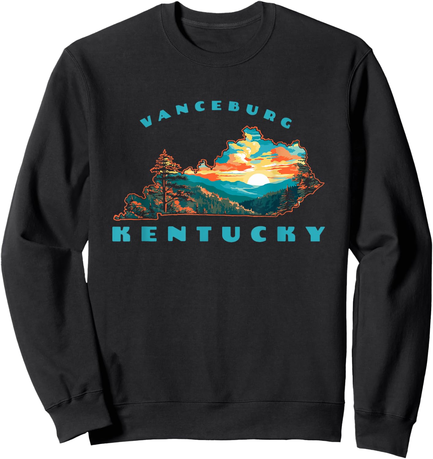 Vanceburg Kentucky Commonwealth Outdoor Nature Mountains Sweatshirt - Sweatshirt | Black