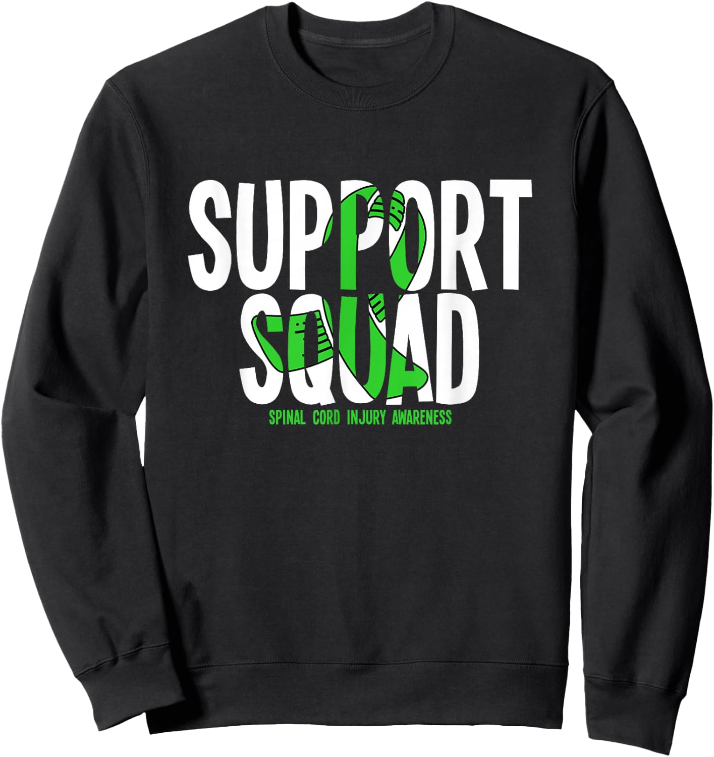 Support Squad Spinal Cord Injury Awareness Sweatshirt - Sweatshirt | Black