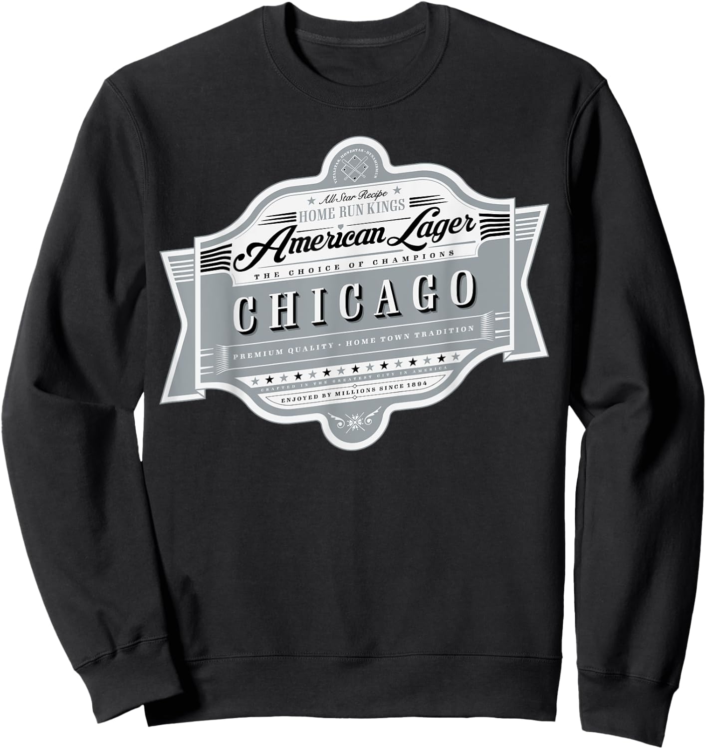 Chicago Pride - Windy City Classic Beer Label Sweatshirt - Sweatshirt | Black