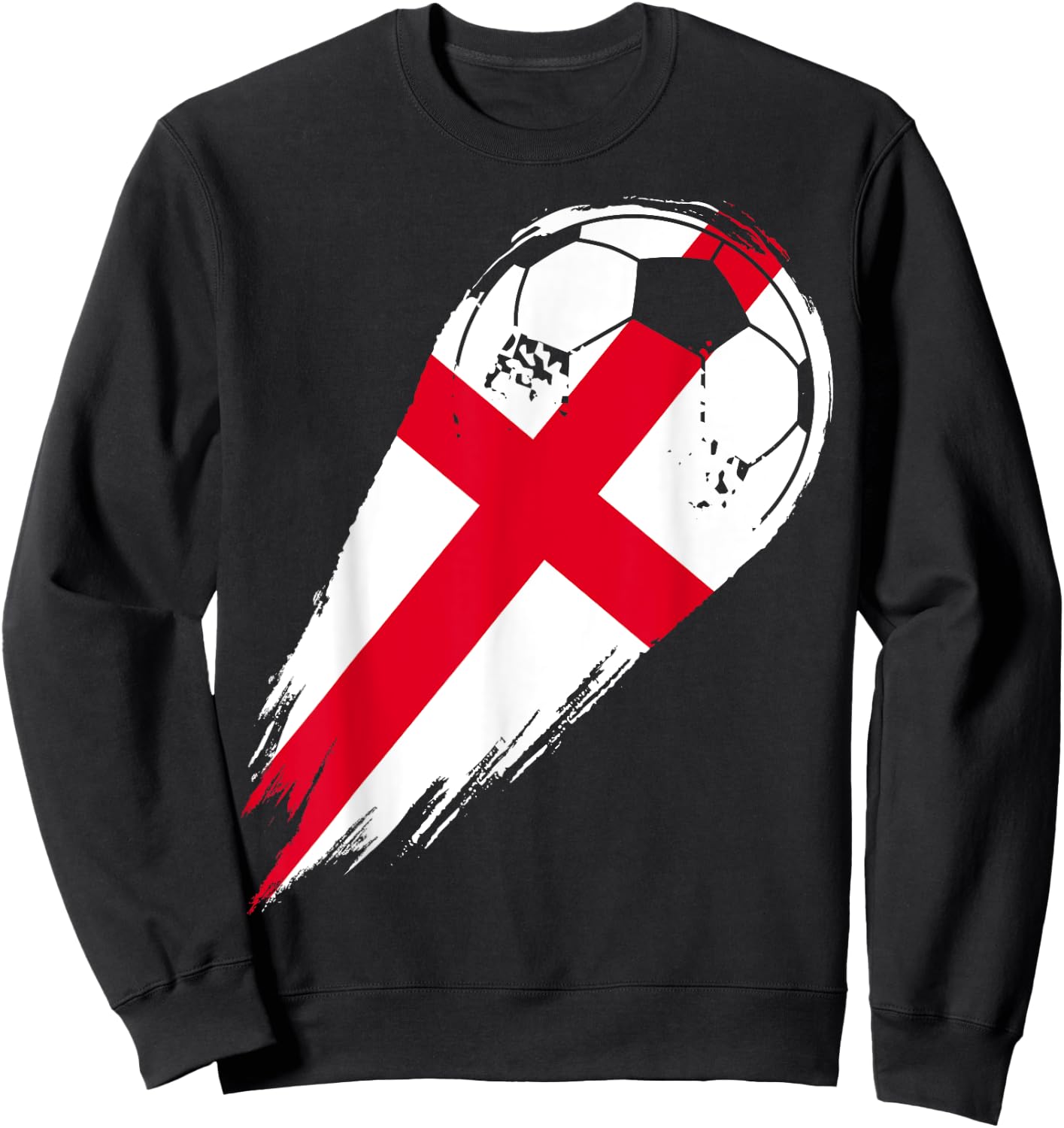 Soccer and Football with Flag of England Sweatshirt - Sweatshirt | Black