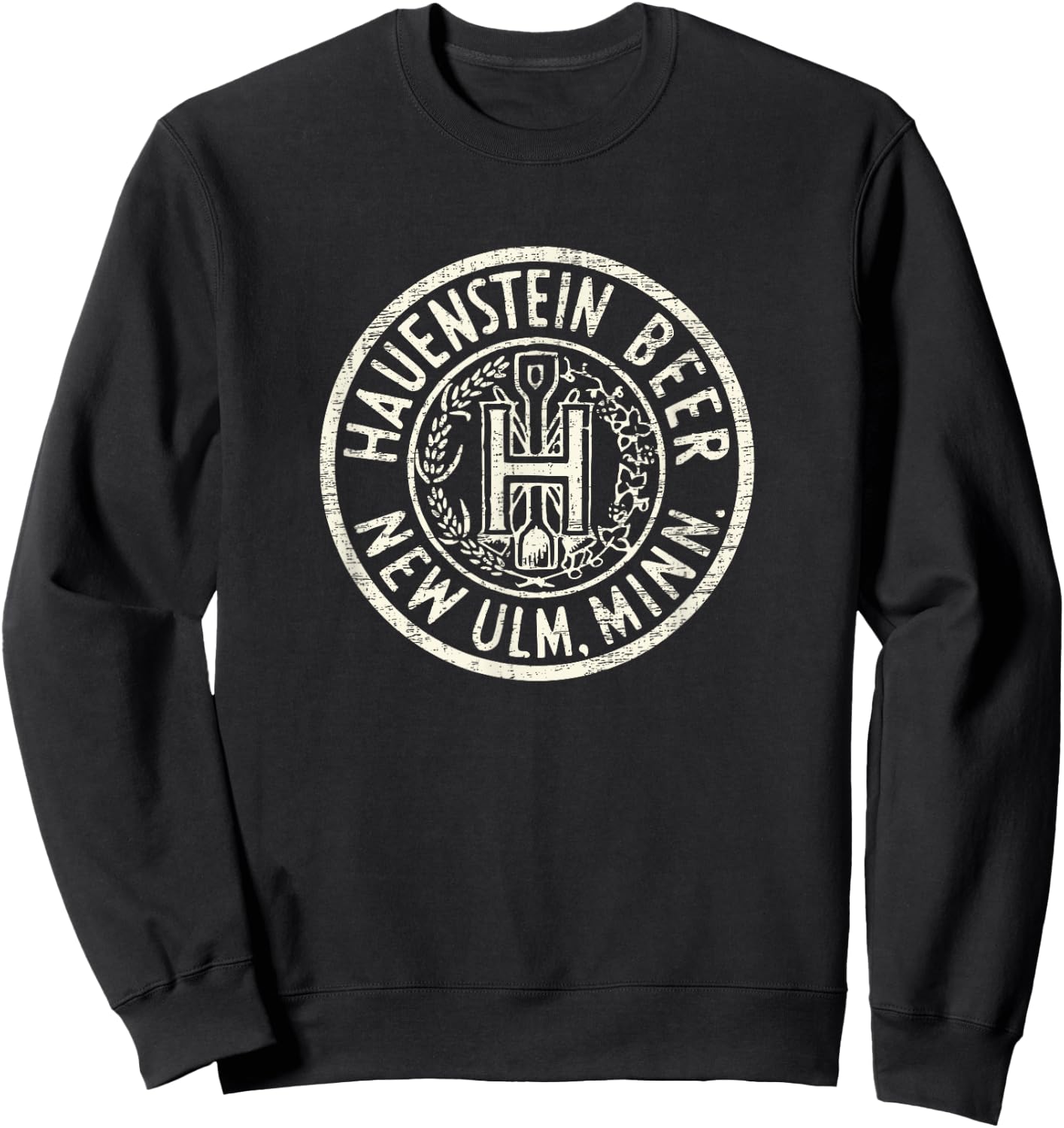 Vintage New Ulm Minnesota Hauenstein Beer Sweatshirt - Sweatshirt | Black