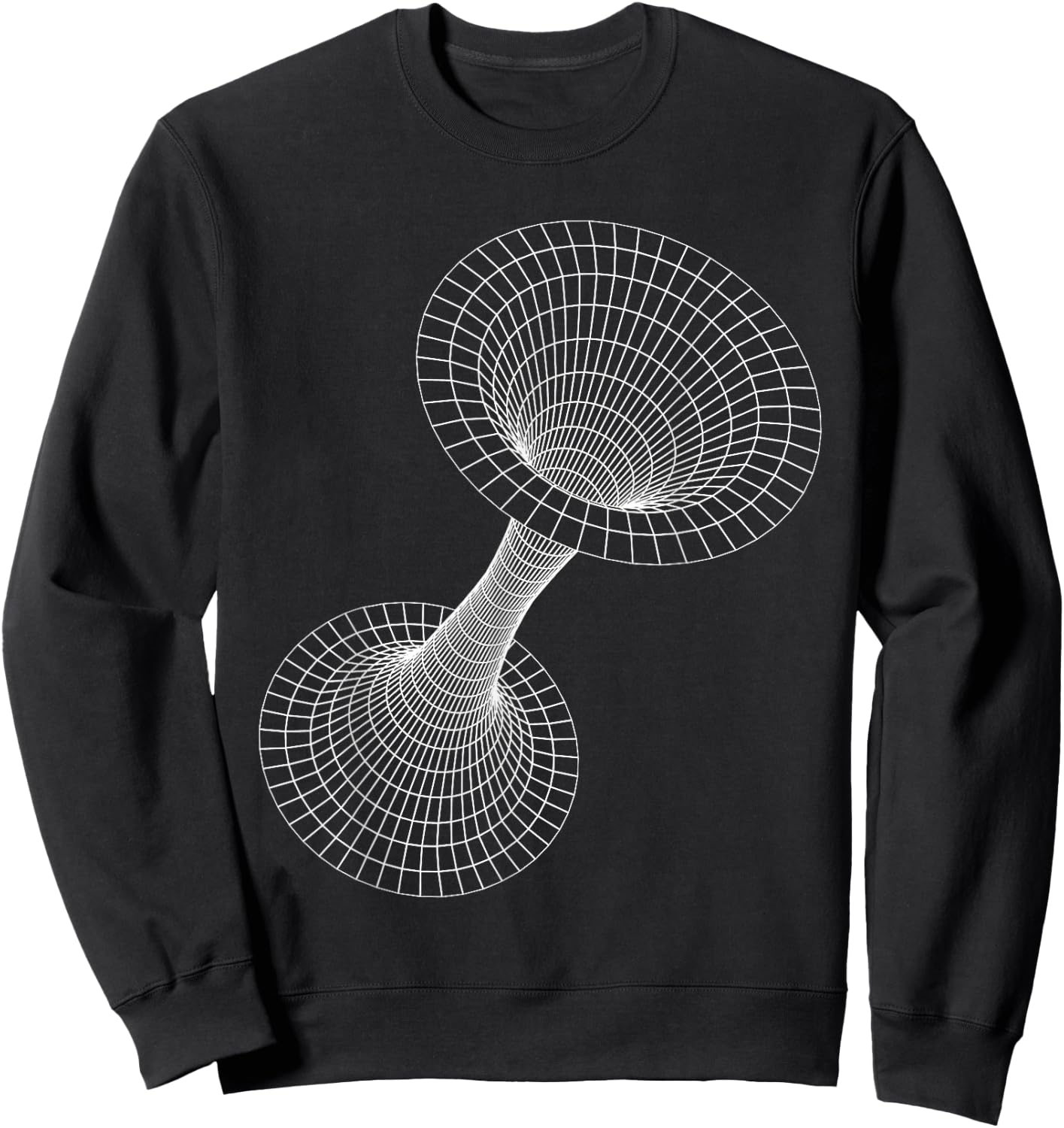 Wormhole Physics Wireframe Space Universe Physics Science Sweatshirt - Sweatshirt | Black