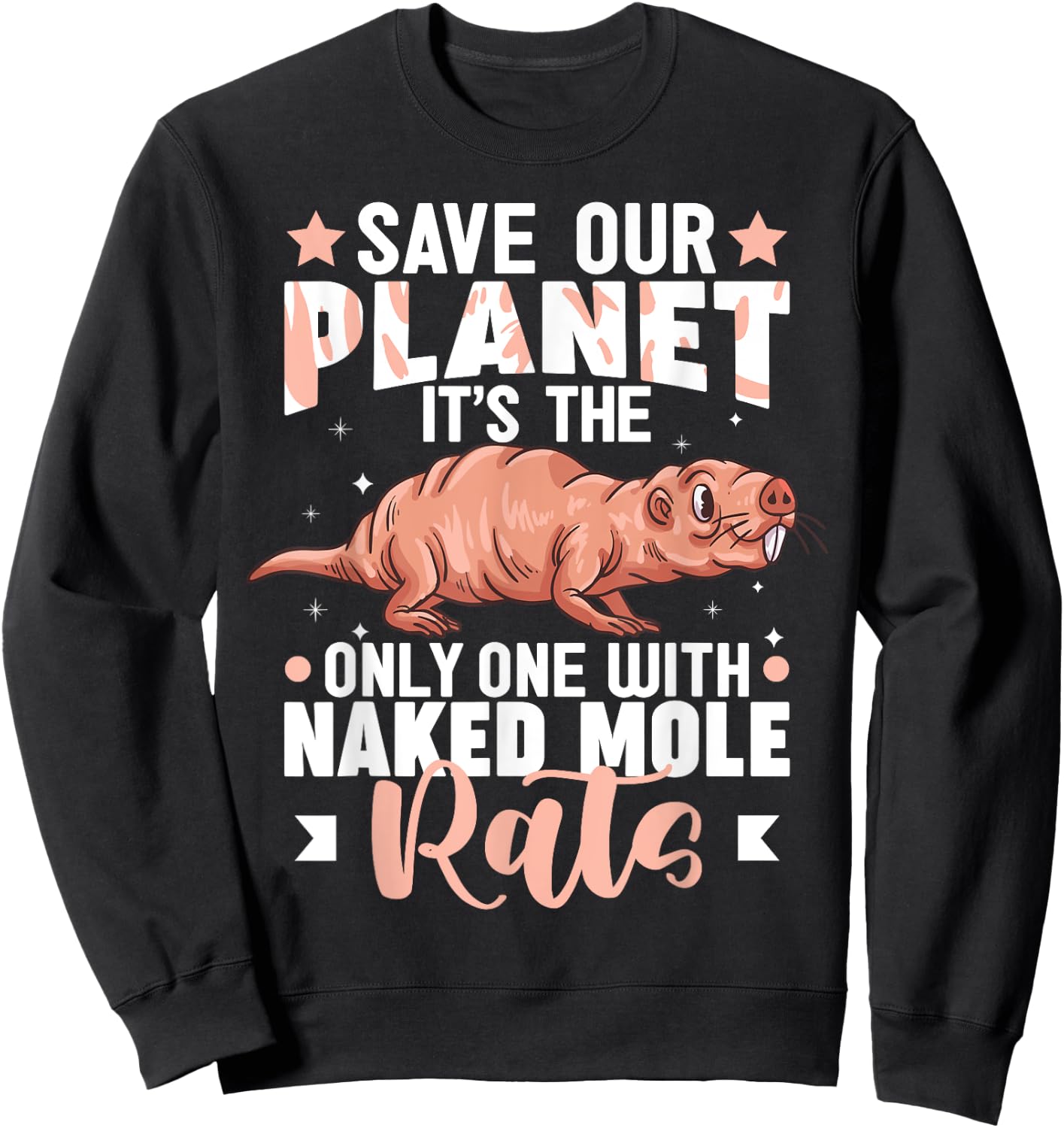 Naked Mole Rat Animals African Rodent Sweatshirt - Sweatshirt | Black