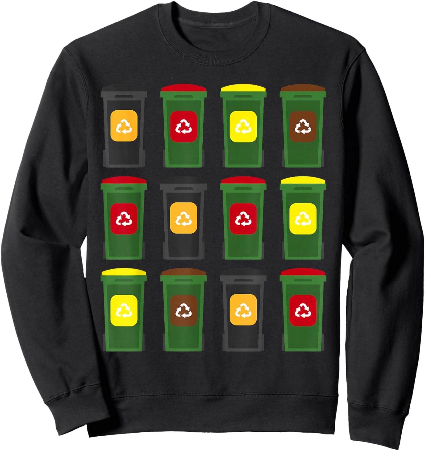 Funny Wheelie Bin Sweatshirt - Sweatshirt | Black