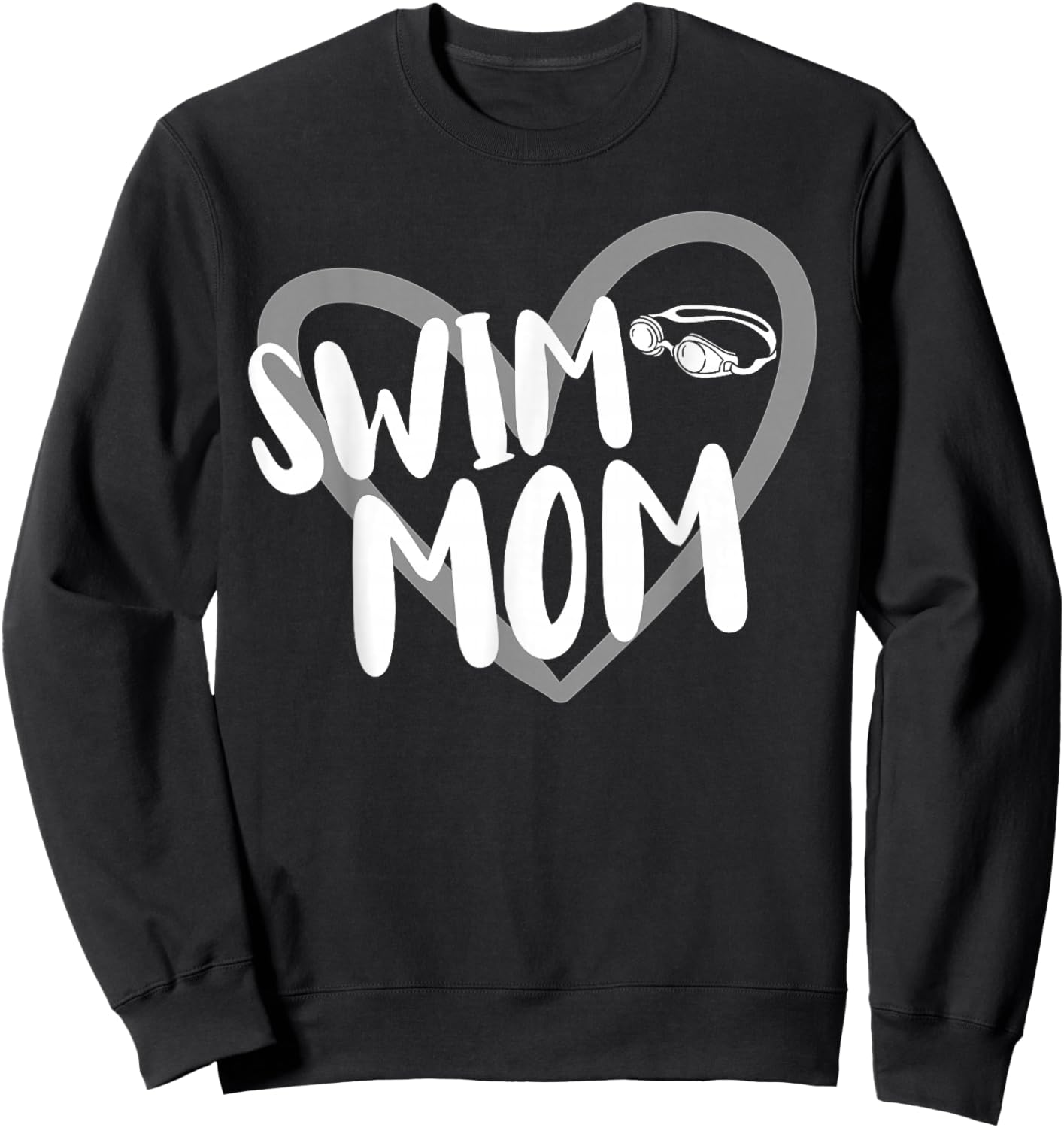 Swim Mom Float Heart Sweatshirt - Sweatshirt | Black