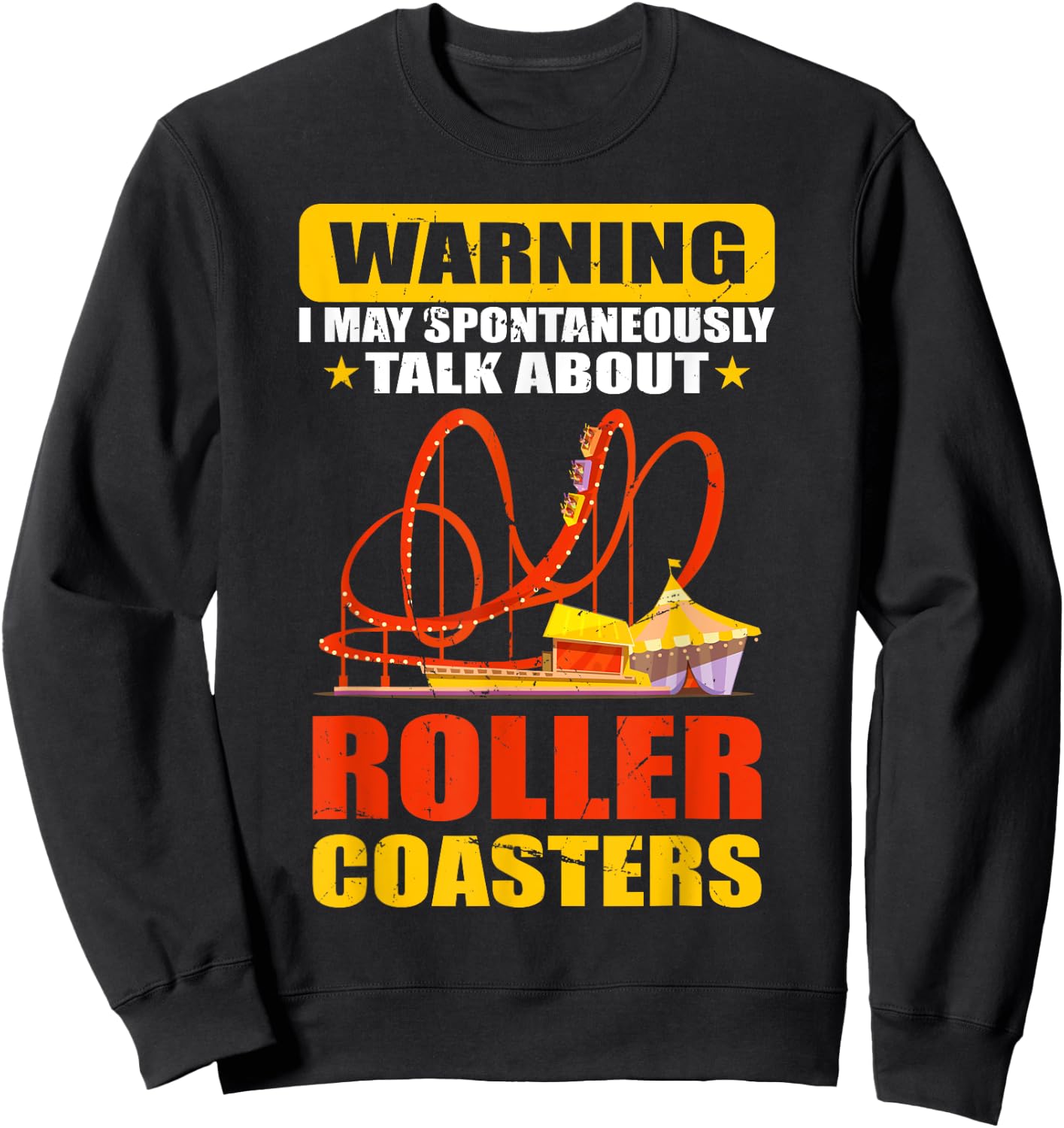 Roller Coaster Designs | Roller Coaster Loving Peoples Sweatshirt - Sweatshirt | Black