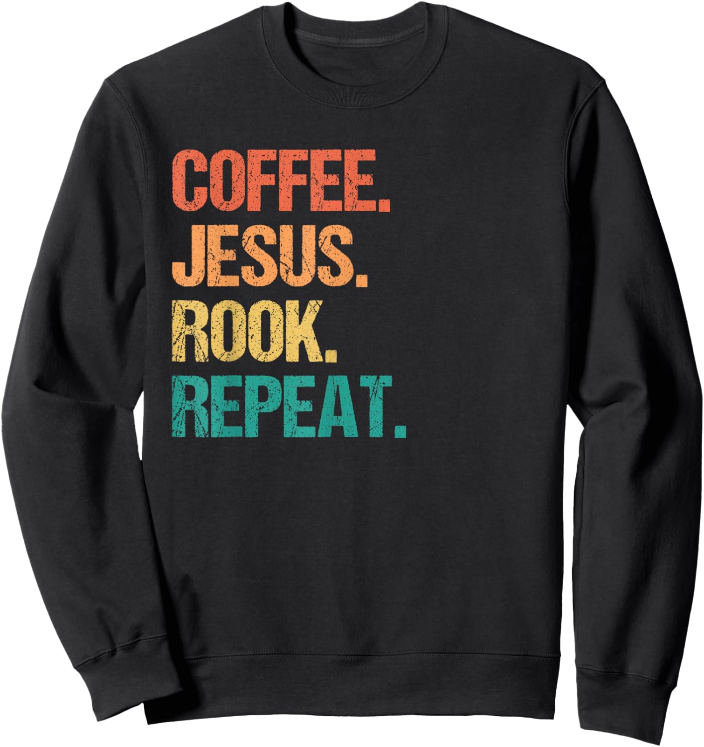 Coffee Jesus Rook Card Game Player Sweatshirt - Sweatshirt | Black
