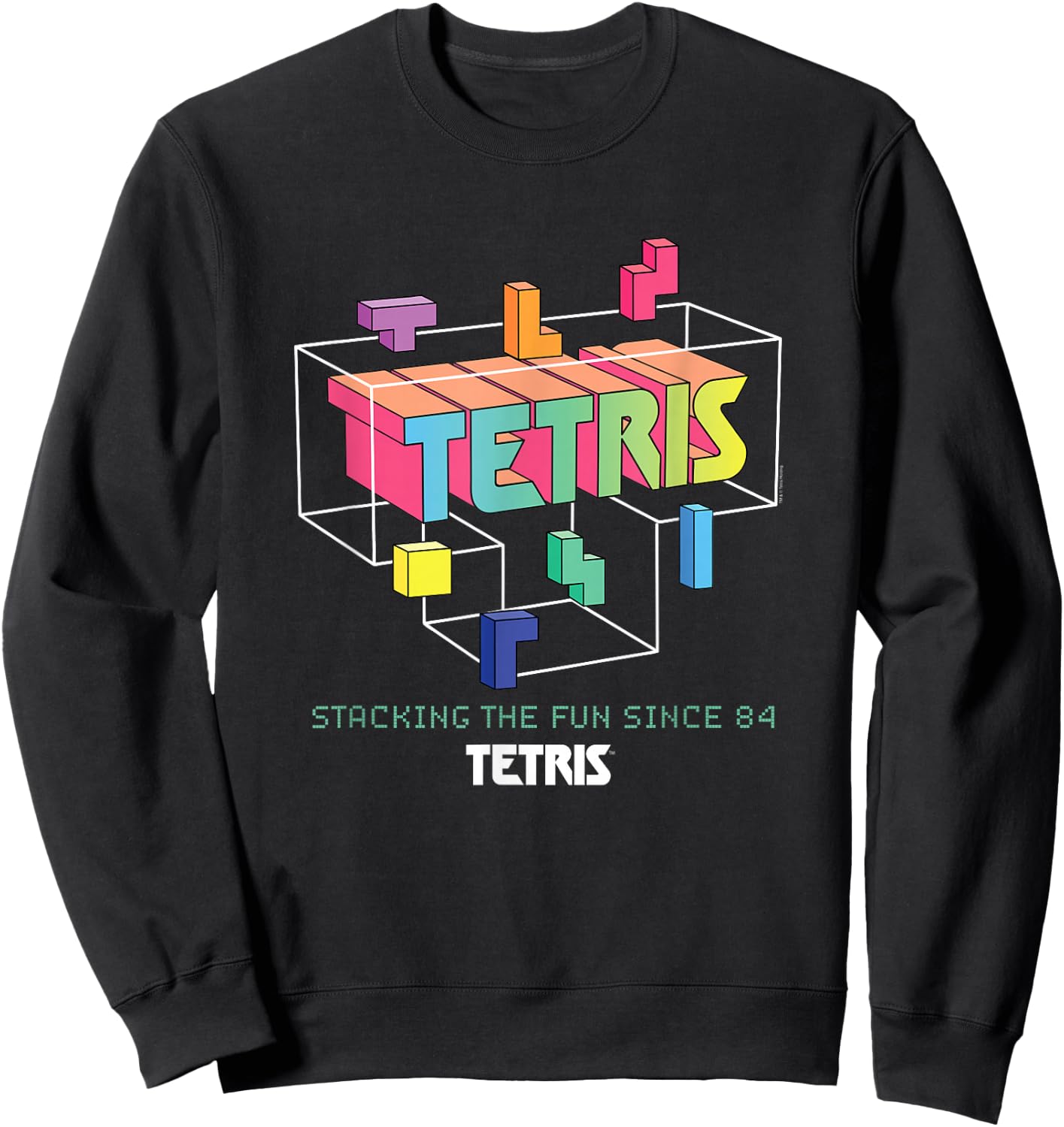 Tetris Stacking the Fun Since '84 Sweatshirt - Sweatshirt | Black