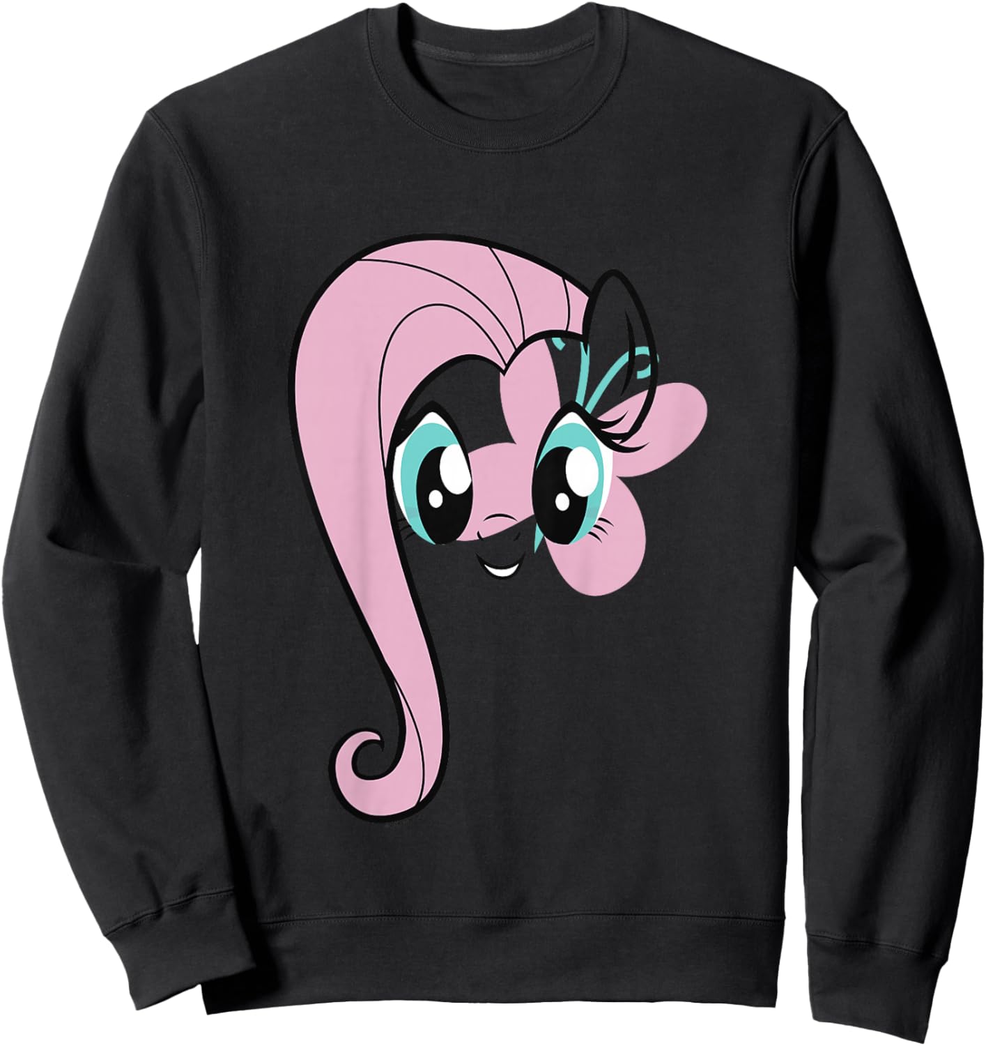 Kids My Little Pony: Friendship is Magic Fluttershy Big Face Sweatshirt - Sweatshirt | Black