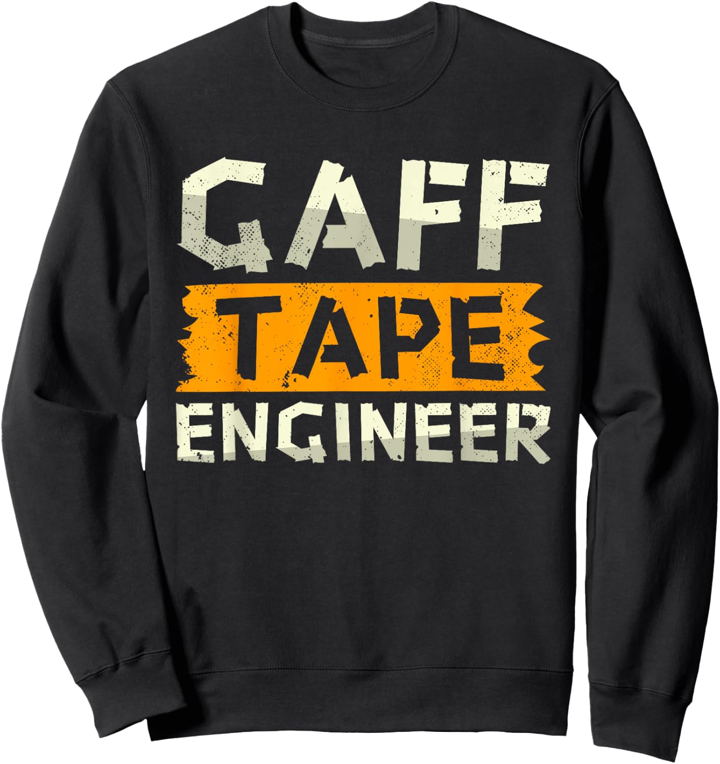 Funny Gaff Tape Engineer | Camera Cloth Tapes | Gaffer Tape Sweatshirt - Sweatshirt | Black