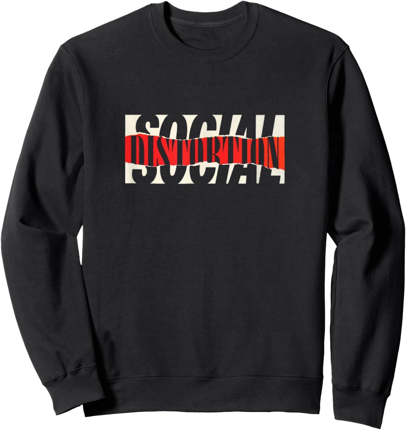 Official Social Distortion Torn Logo Sweatshirt - Sweatshirt | Black