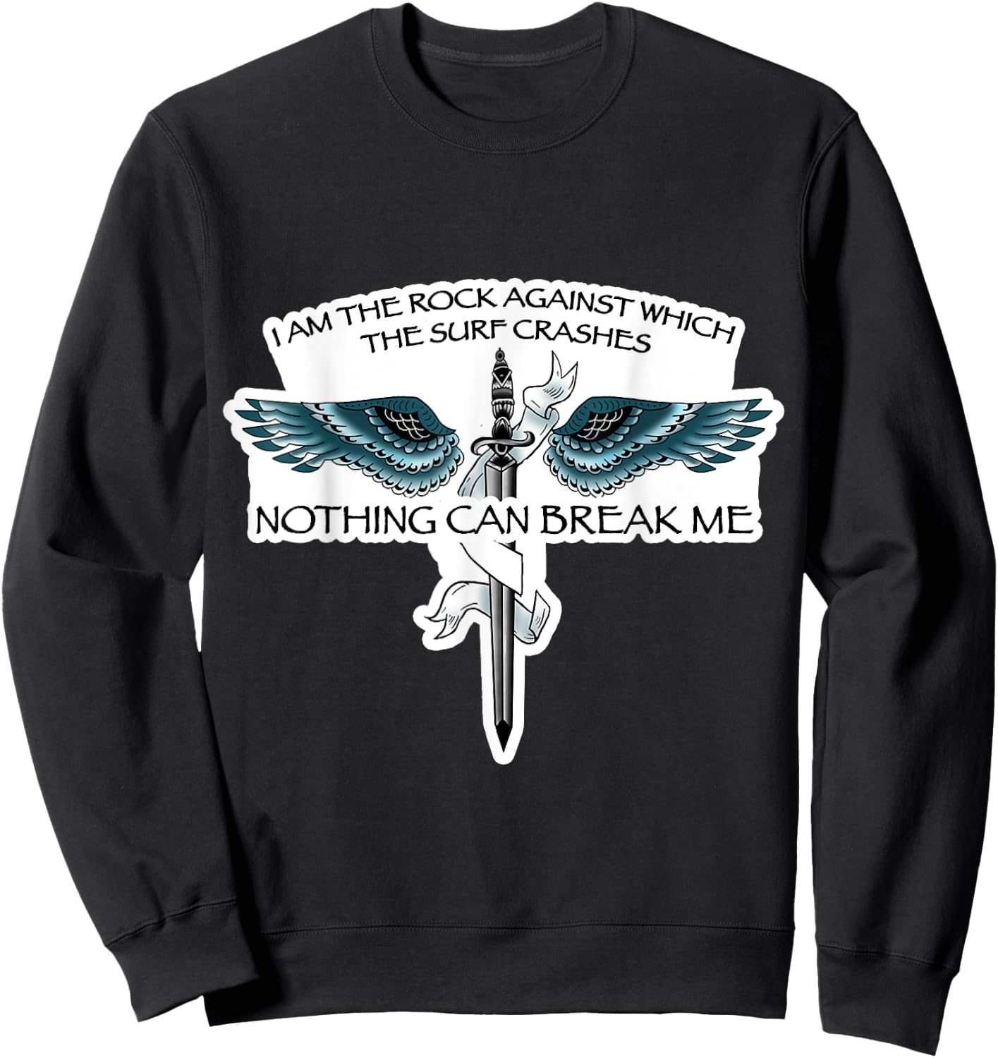 Valkyrie ACOSF Designed Quotes "Nothing-can-break-me" Sweatshirt - Sweatshirt | Black