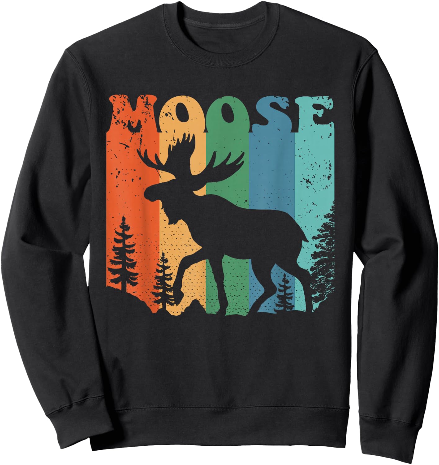 Moose Men Women Kids Sweatshirt - Sweatshirt | Black