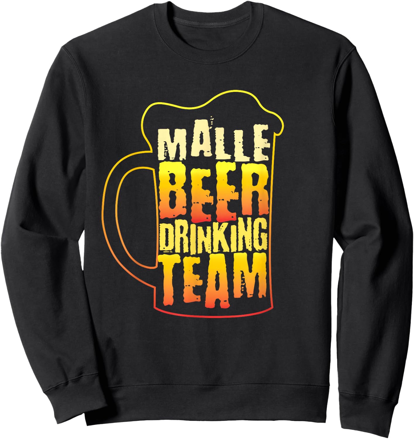 Malle Beer Drinking Team Measure Sweatshirt - Sweatshirt | Black
