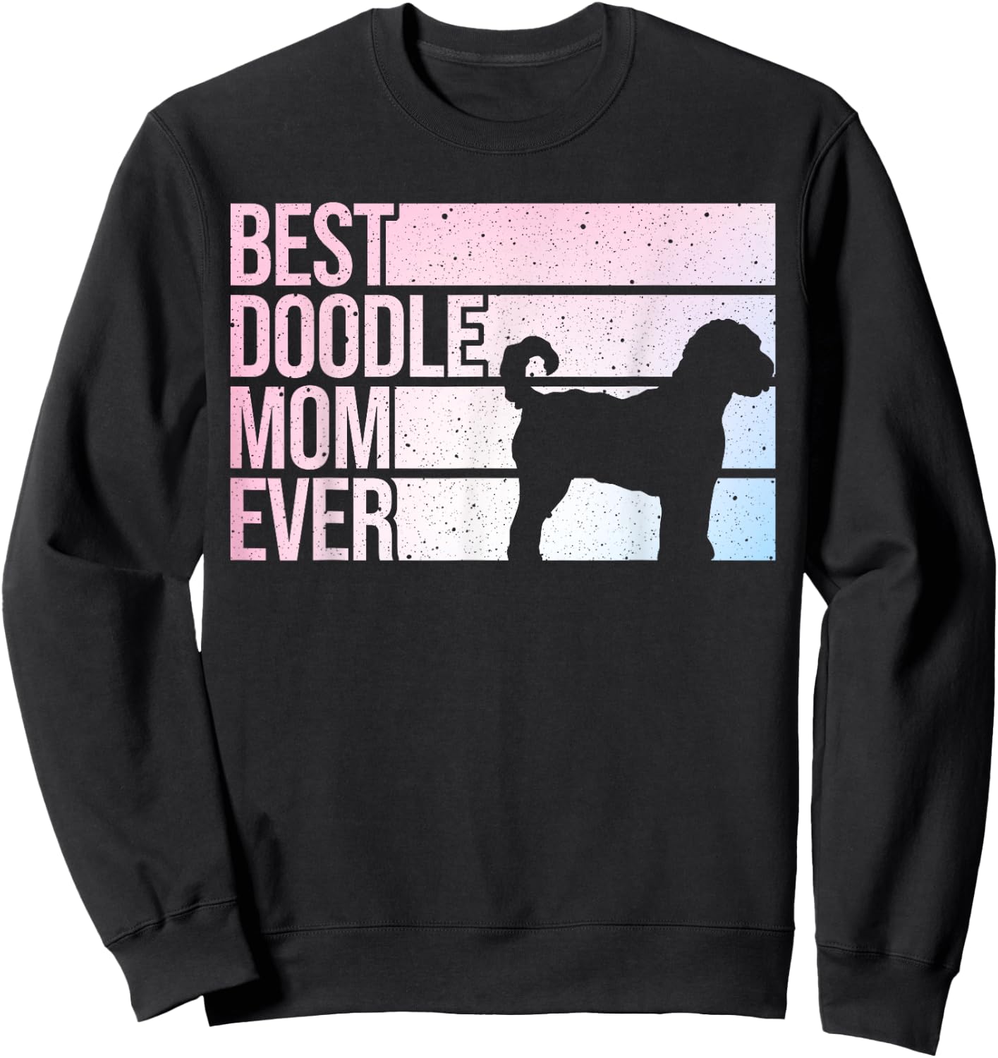 Cool Doodle Mom Art Women Girl Aussiedoodle Goldendoodle Dog Sweatshirt - Sweatshirt | Black