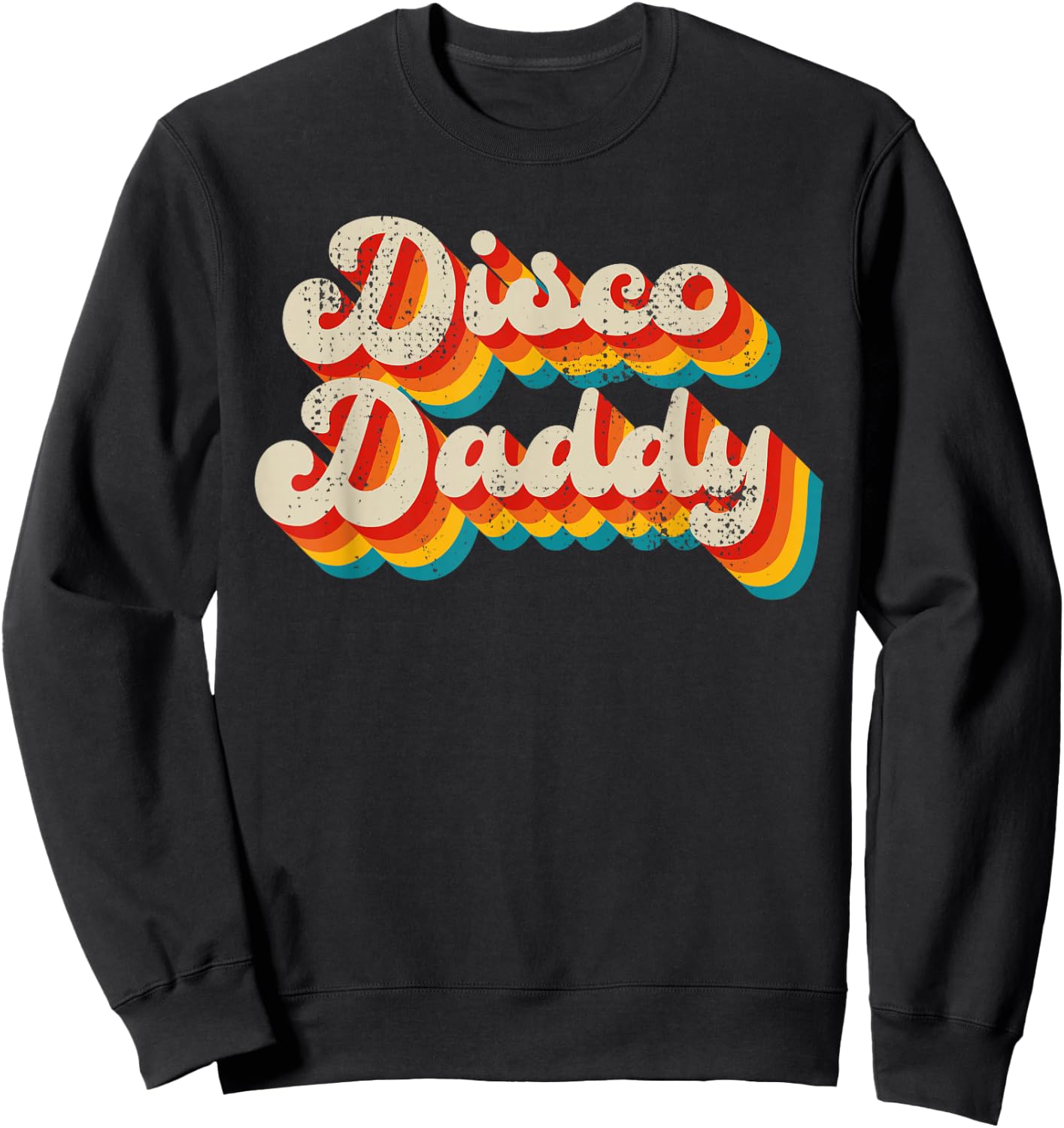 Disco Costume 70s Vintage Men Women Retro Disco Daddy Sweatshirt - Sweatshirt | Black