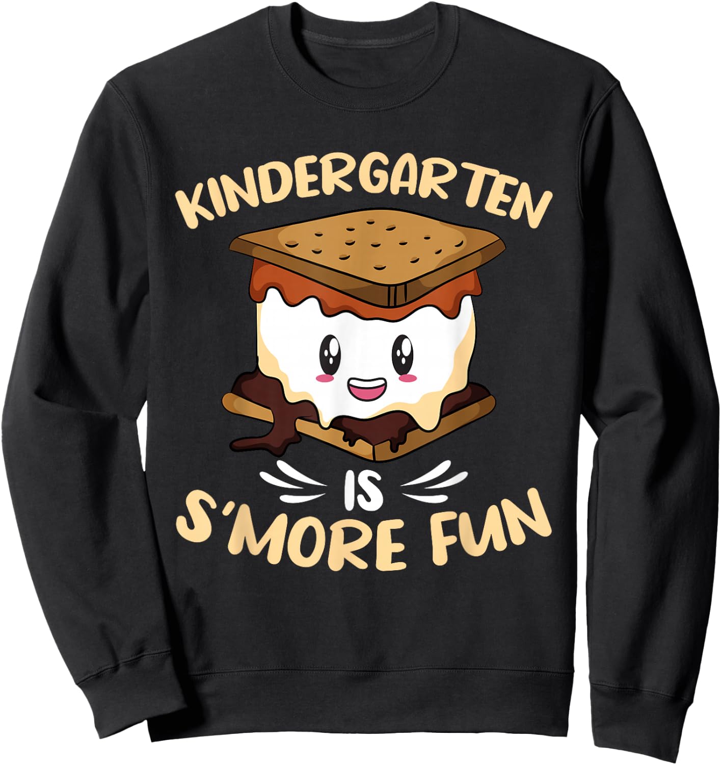 Kindergarten Is S'more Fun Toddler Camping Smores Sweatshirt - Sweatshirt | Black