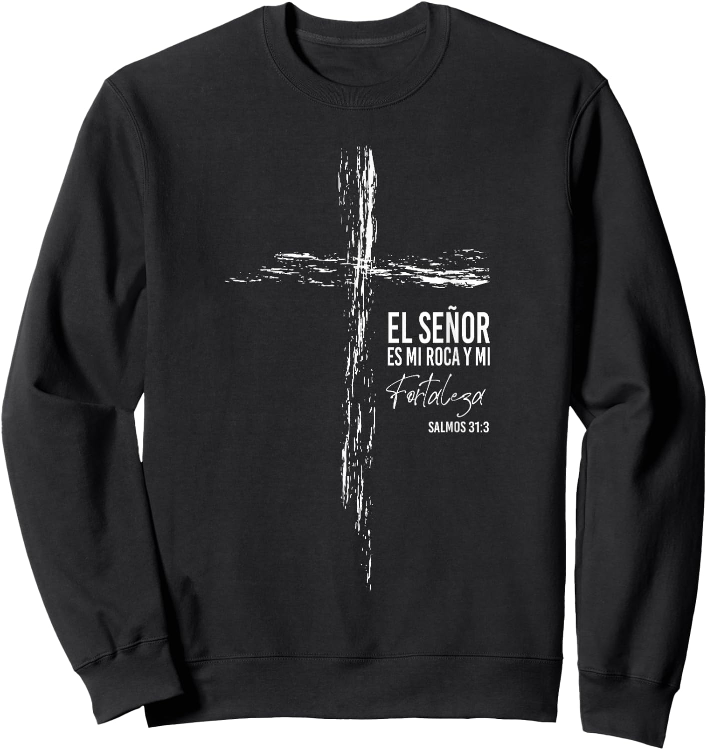 Regalos Cristianos Frases Mensajes Christian Spanish Verse Sweatshirt - Sweatshirt | Black