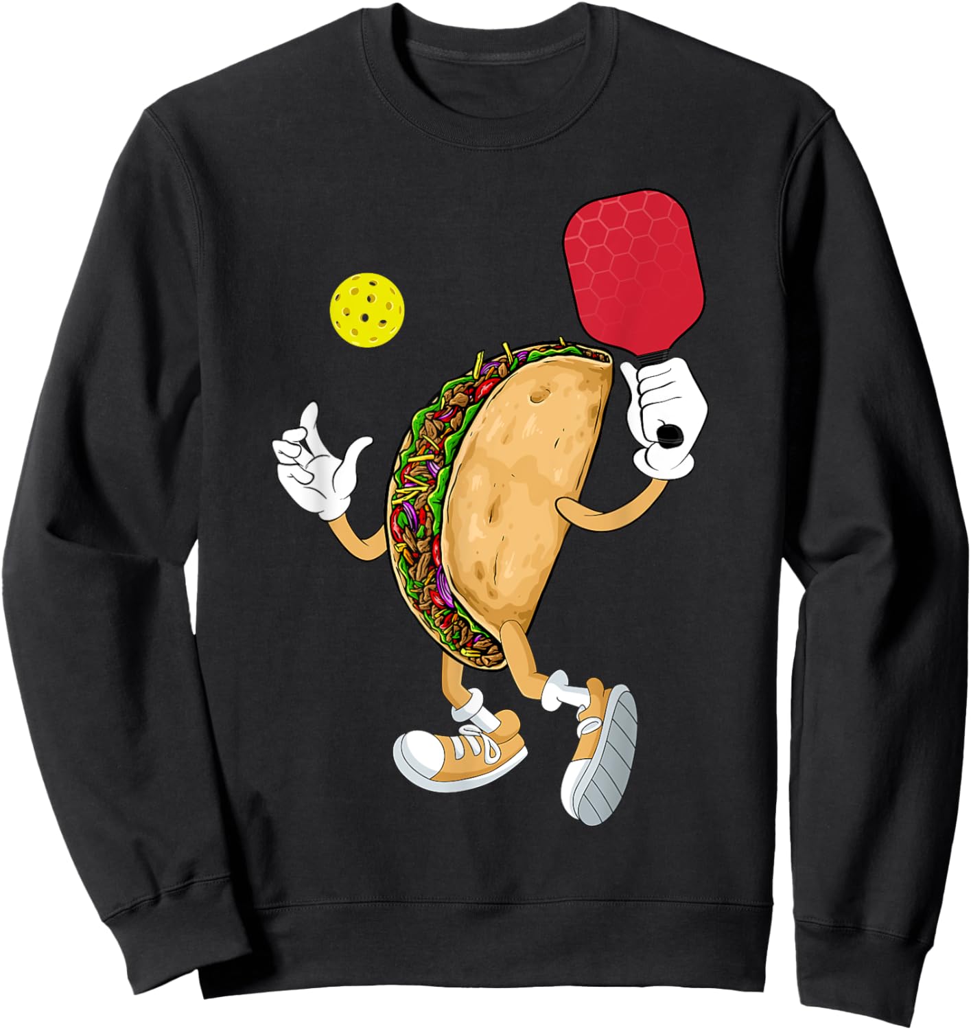Mexico Taco Pickleball Player Sports Lover Cinco De Mayo Men Sweatshirt - Sweatshirt | Black