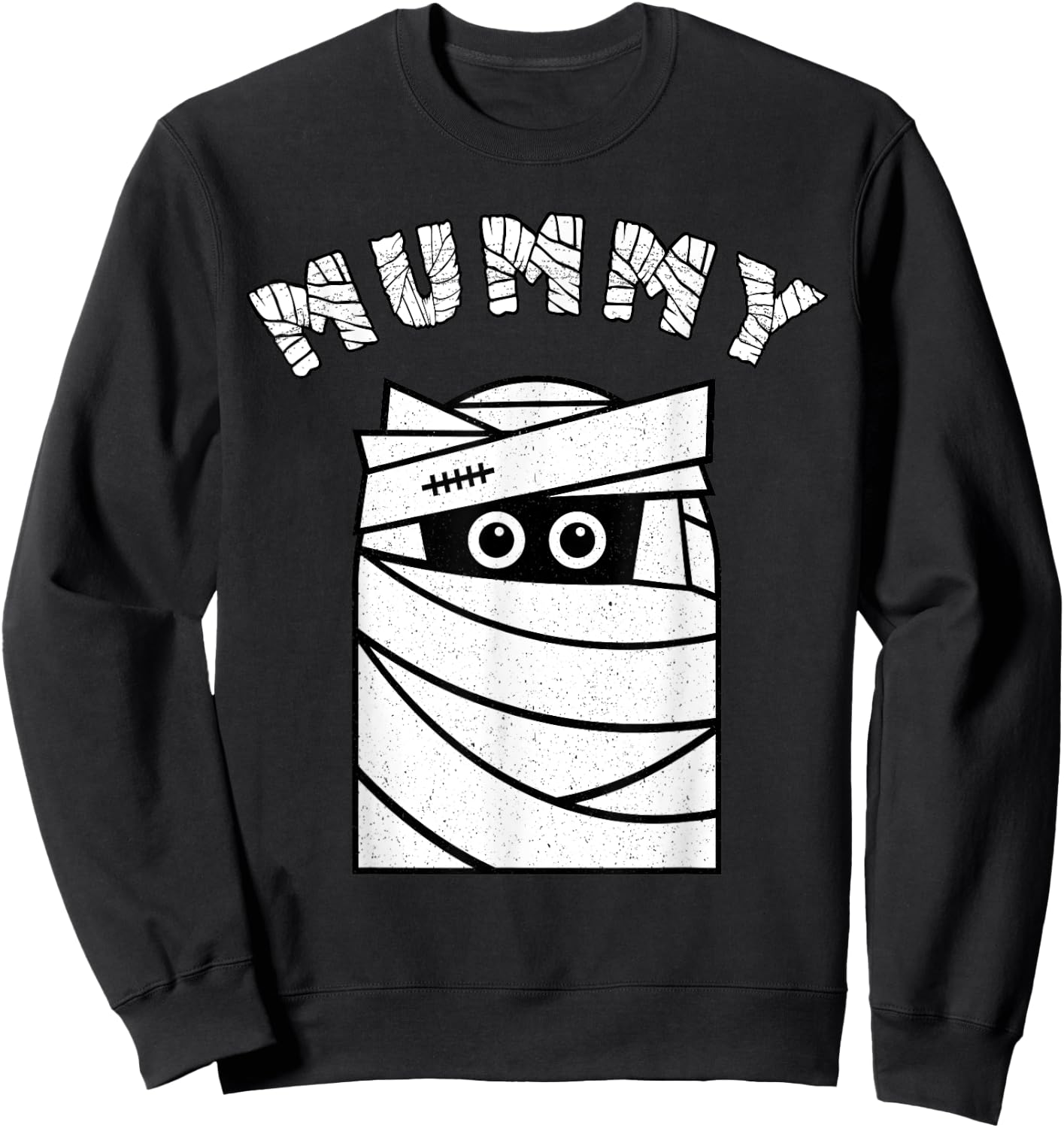 Mummy Ghost Costume Mom Halloween Decor Mummy Bandage Sweatshirt - Sweatshirt | Black