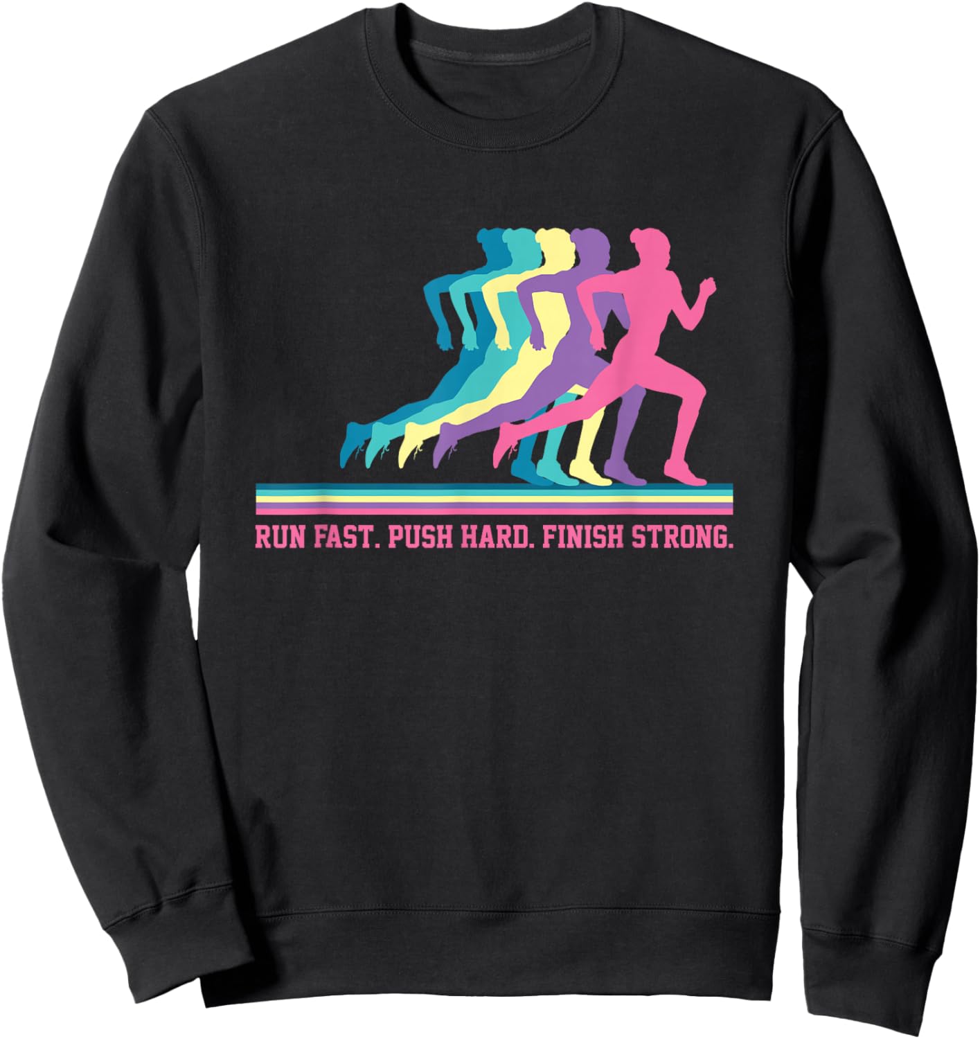 Women's Running Athletics Runner Motivation Training Sweatshirt - Sweatshirt | Black