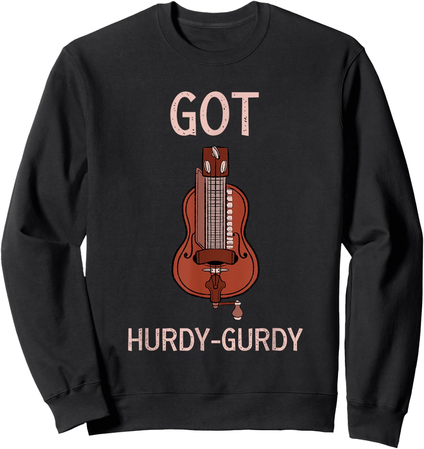 Hurdy Gurdy Medieval Instrument Sweatshirt - Sweatshirt | Black